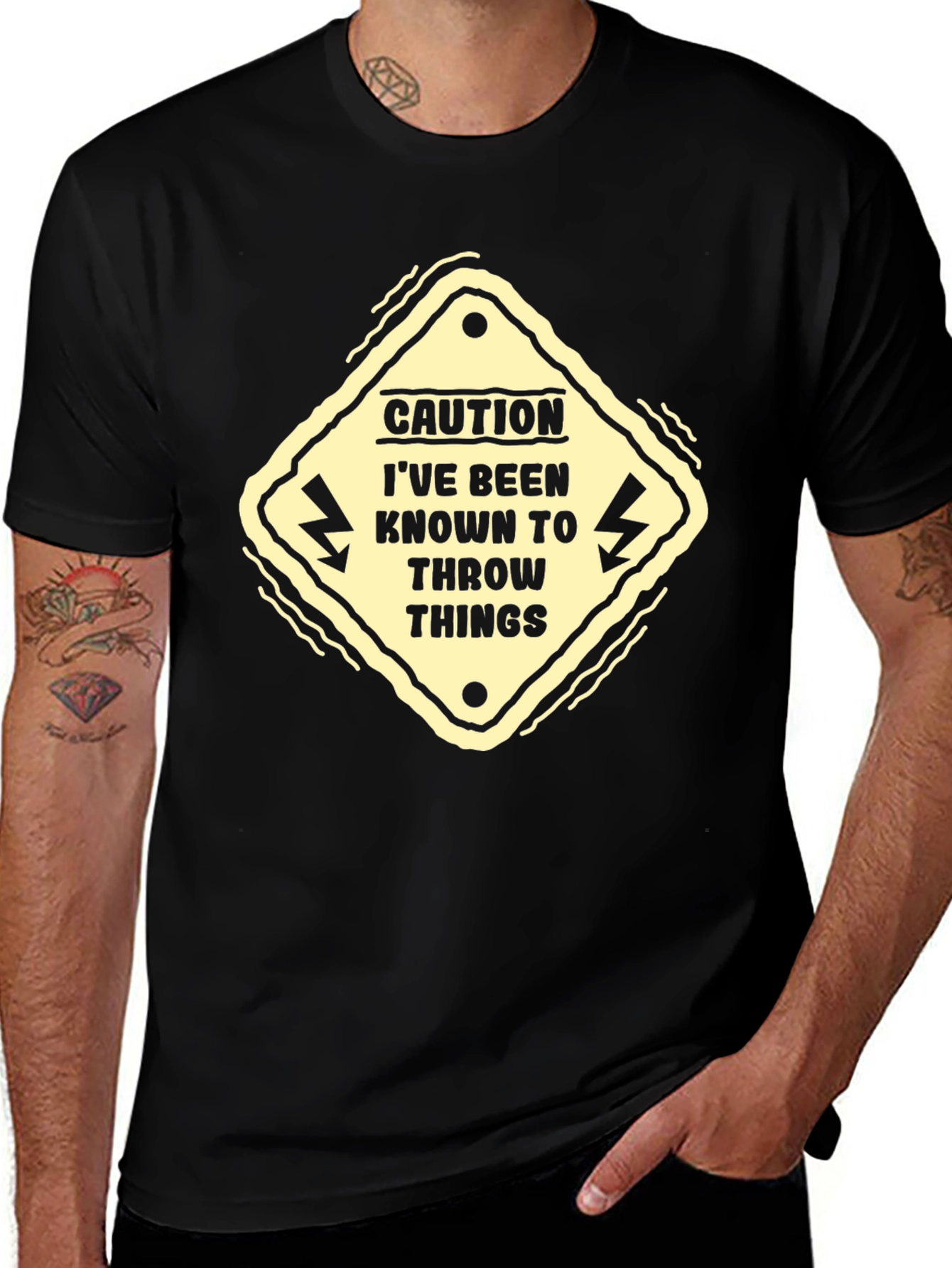 Variant 3 of Caution I've Been Known to Throw Things T-Shirt