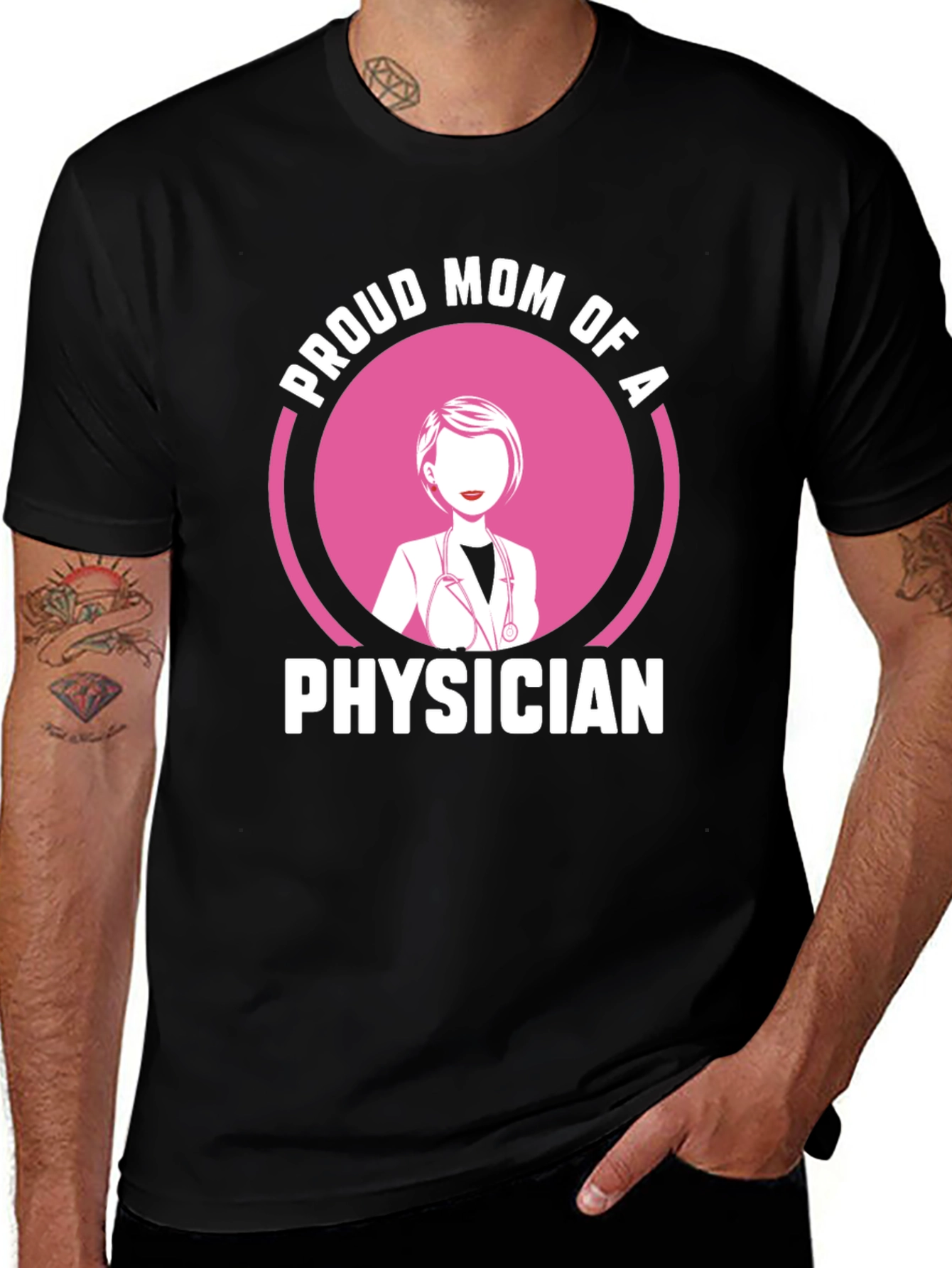 Variant 3 of Proud Mom of a Physician Graphic Tee