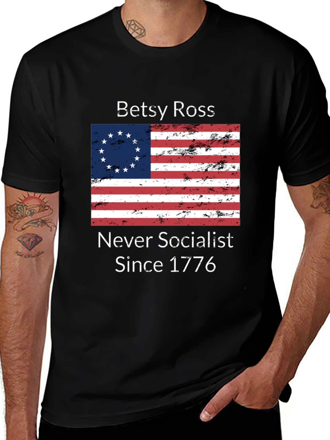 Betsy Ross Never Socialist Since 1776 T-Shirt
