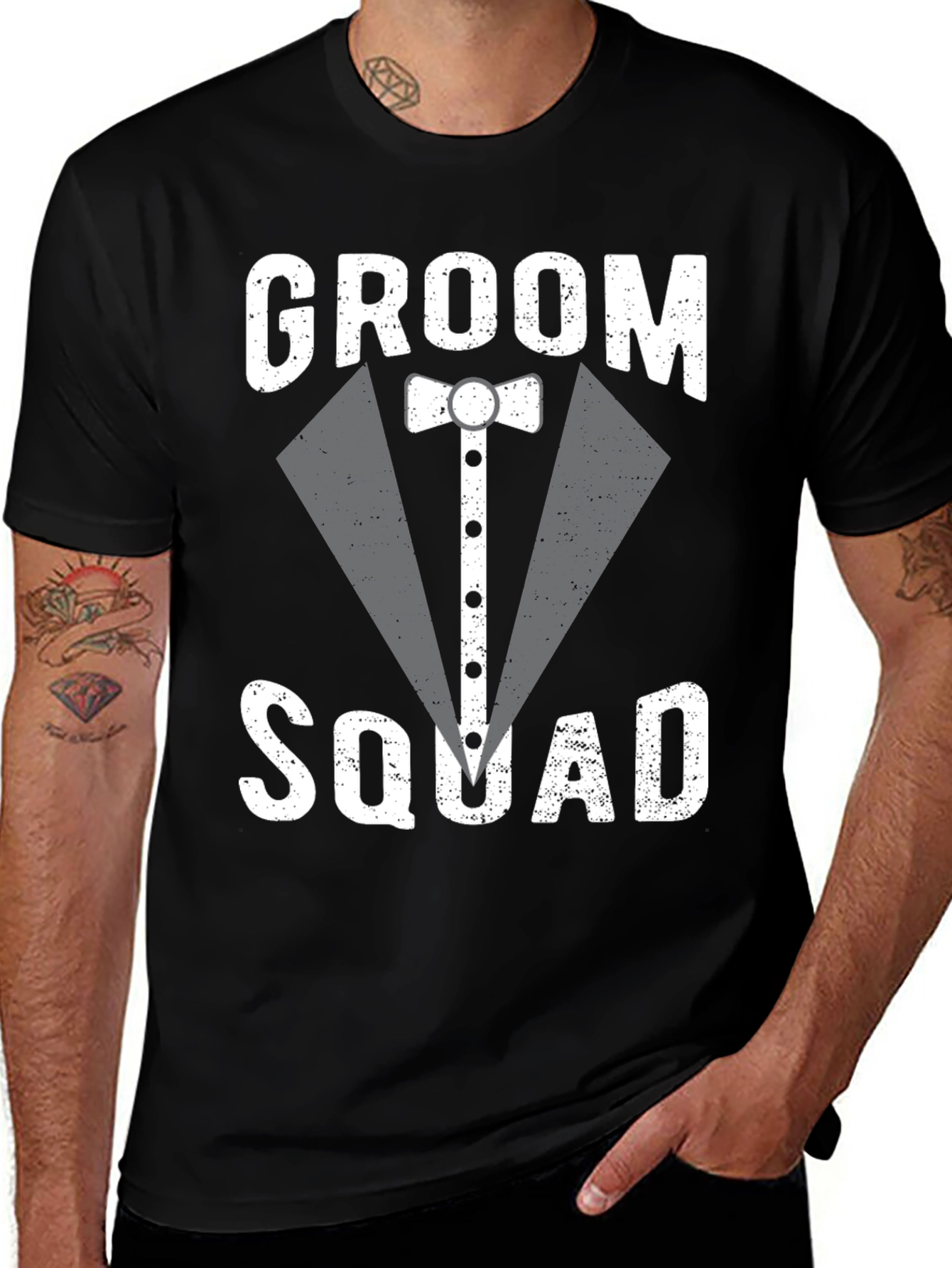 Variant 21 of Groom Squad Tuxedo T-Shirt - Wedding Party Apparel