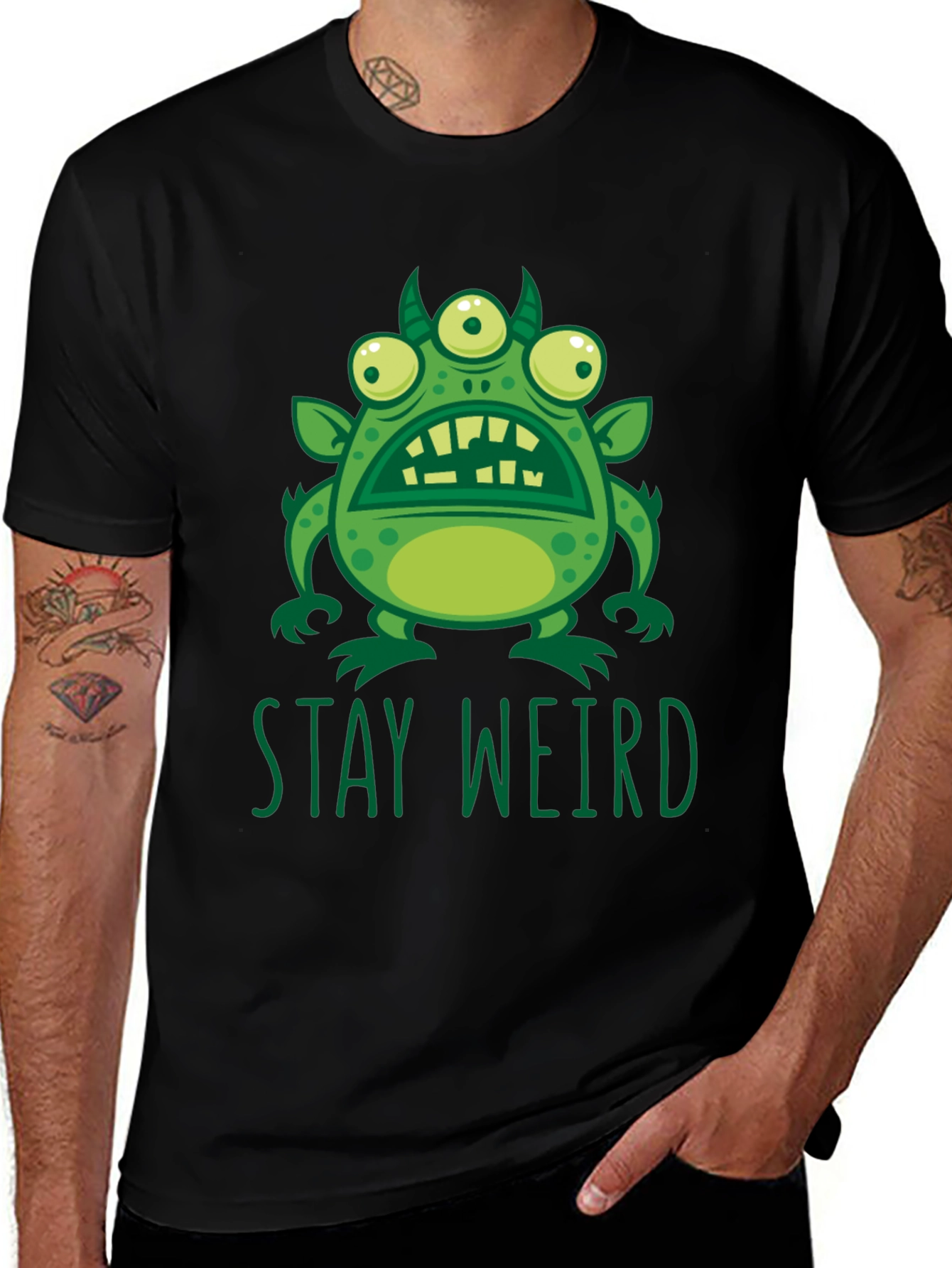 Variant 23 of Stay Weird Monster Graphic Tee