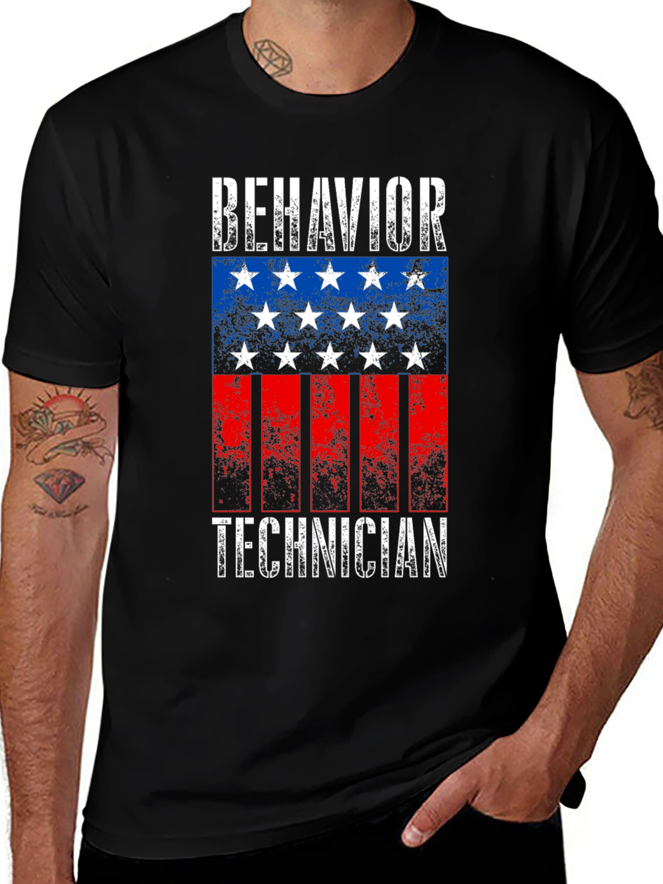 Variant 10 of Behavior Technician Flag T-Shirt