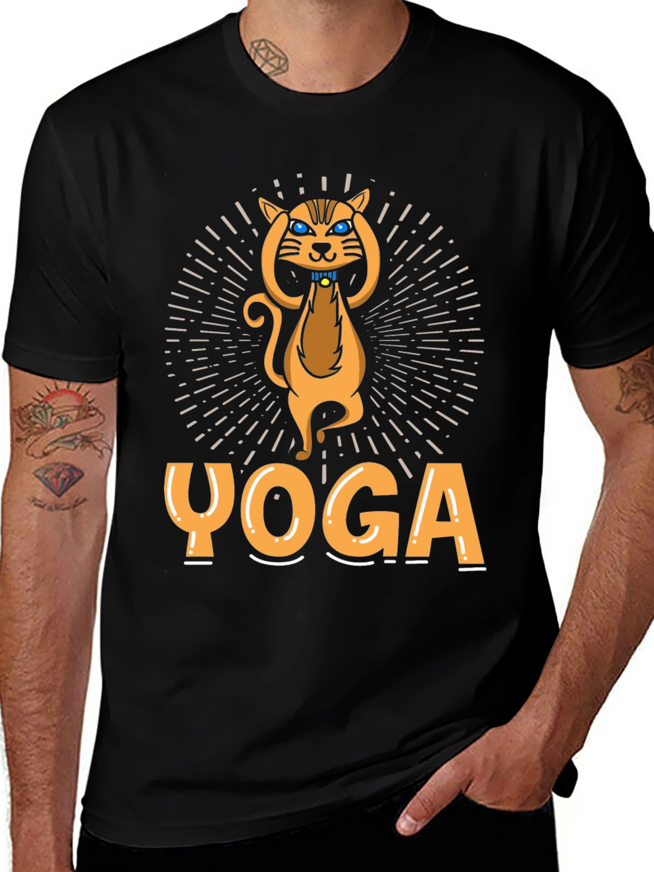 Variant 25 of Yoga Cat Graphic T-Shirt - Unisex