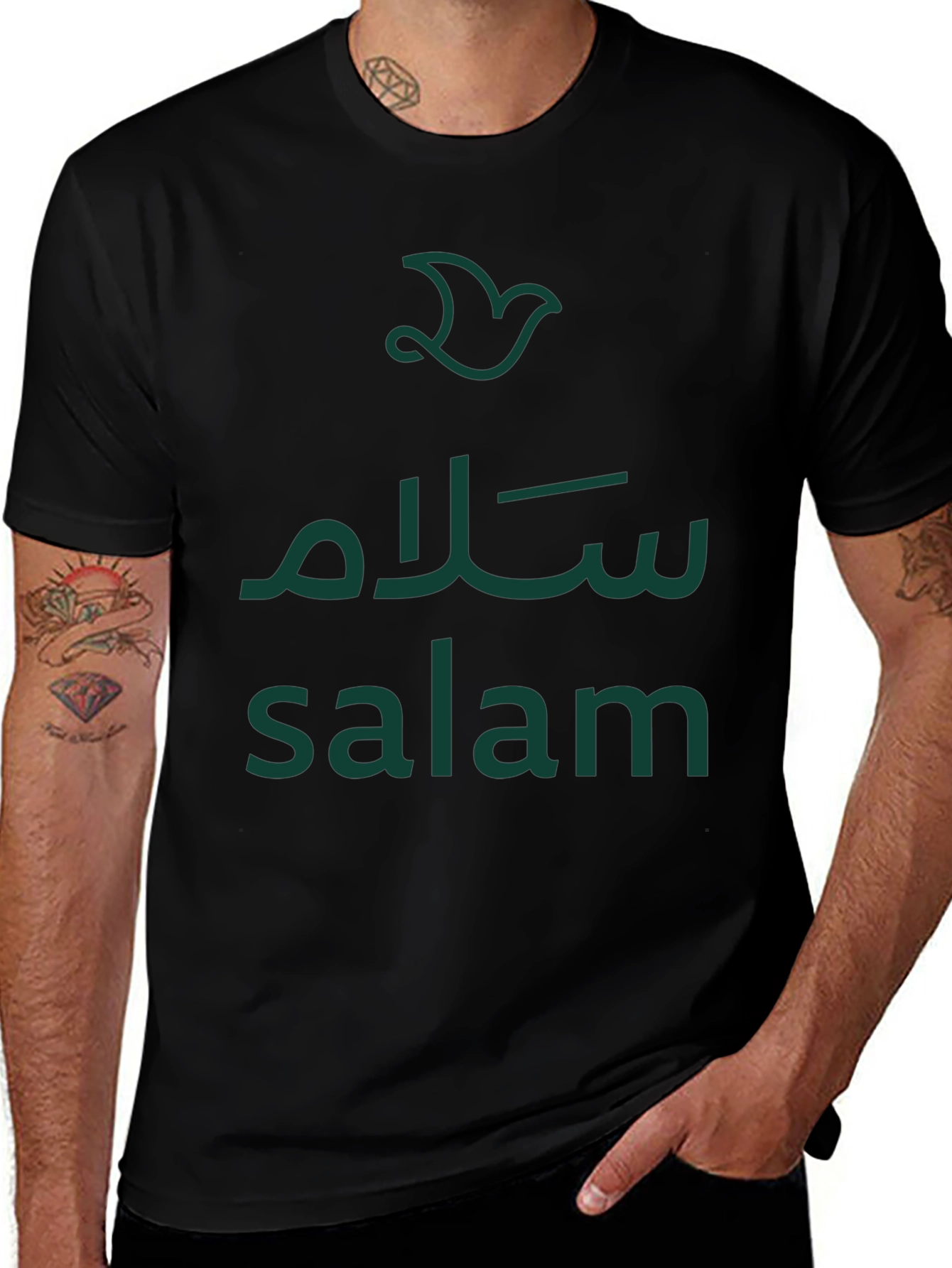 Salam T-Shirt - Peace Dove Design