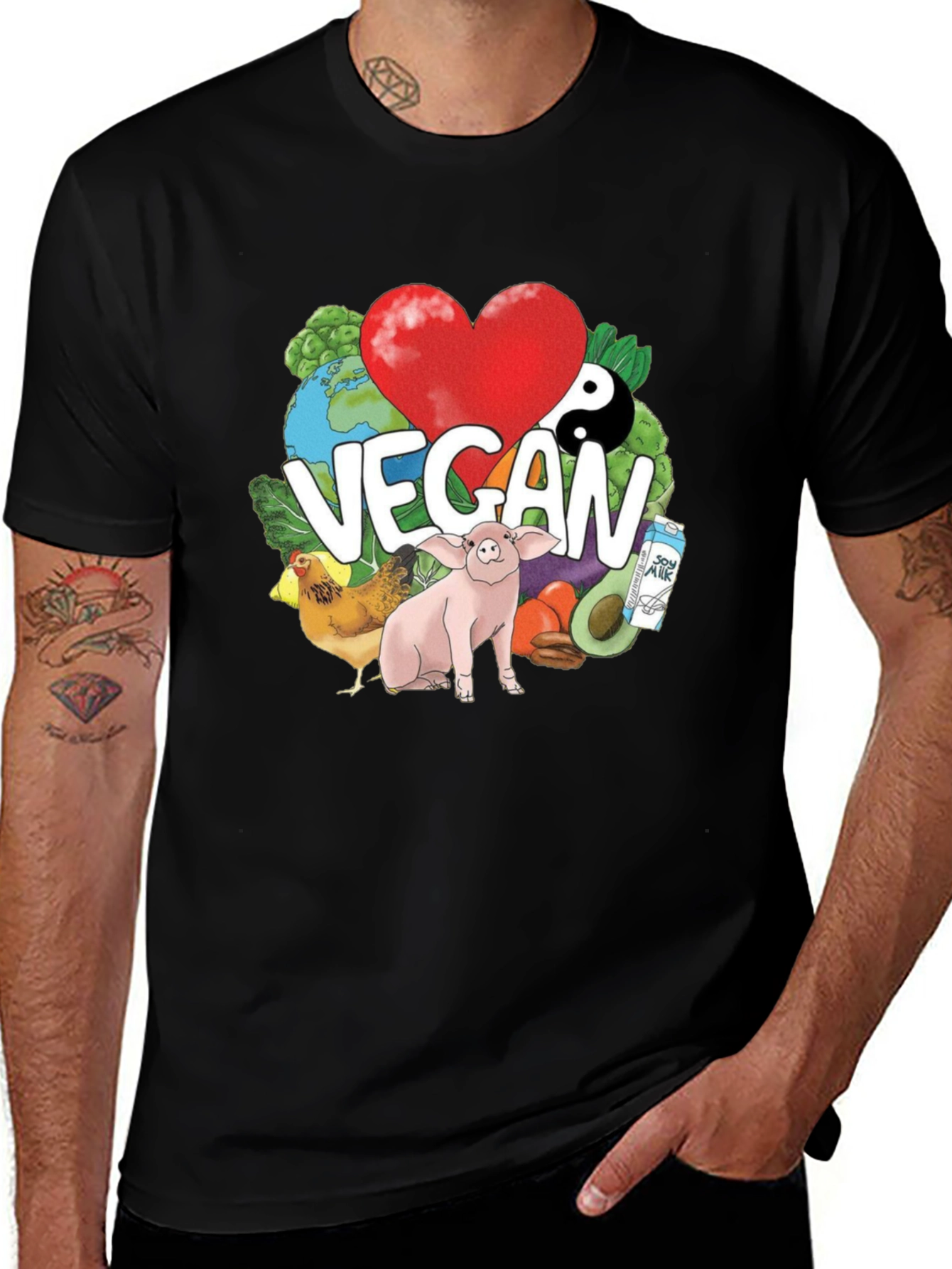 Variant 20 of Vegan T-Shirt - Animal Lover Tee