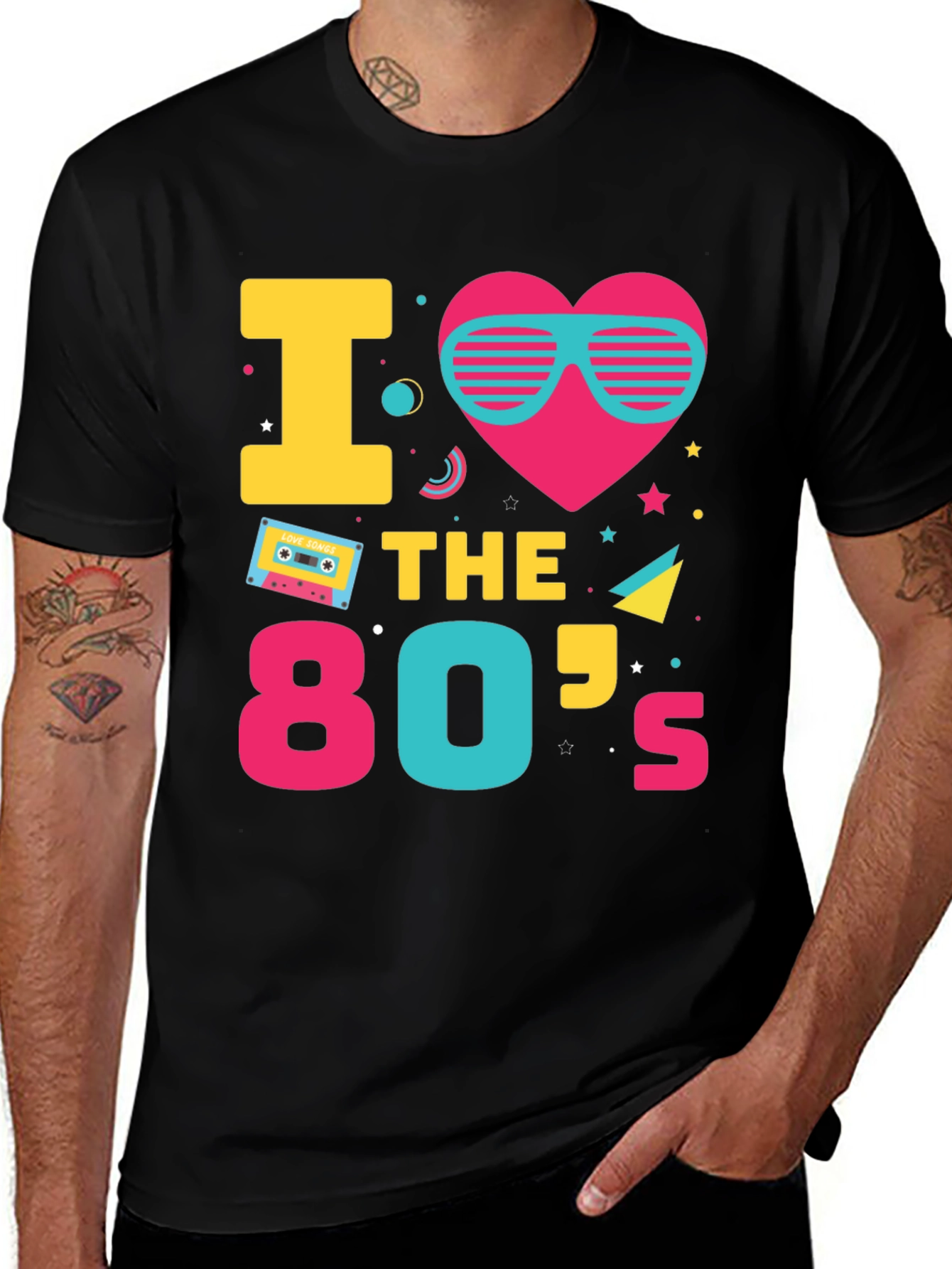 Variant 23 of I Love the 80s Retro T-Shirt