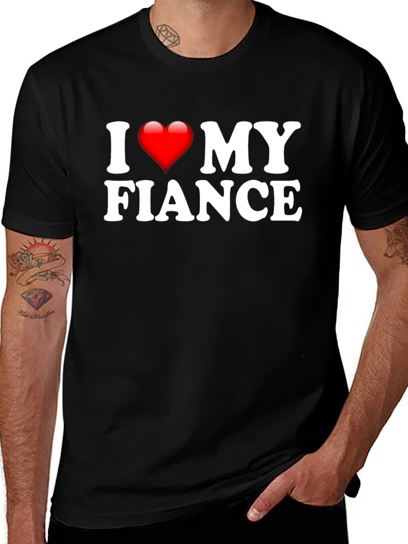 Variant 3 of I Heart My Fiance T-Shirt - Black