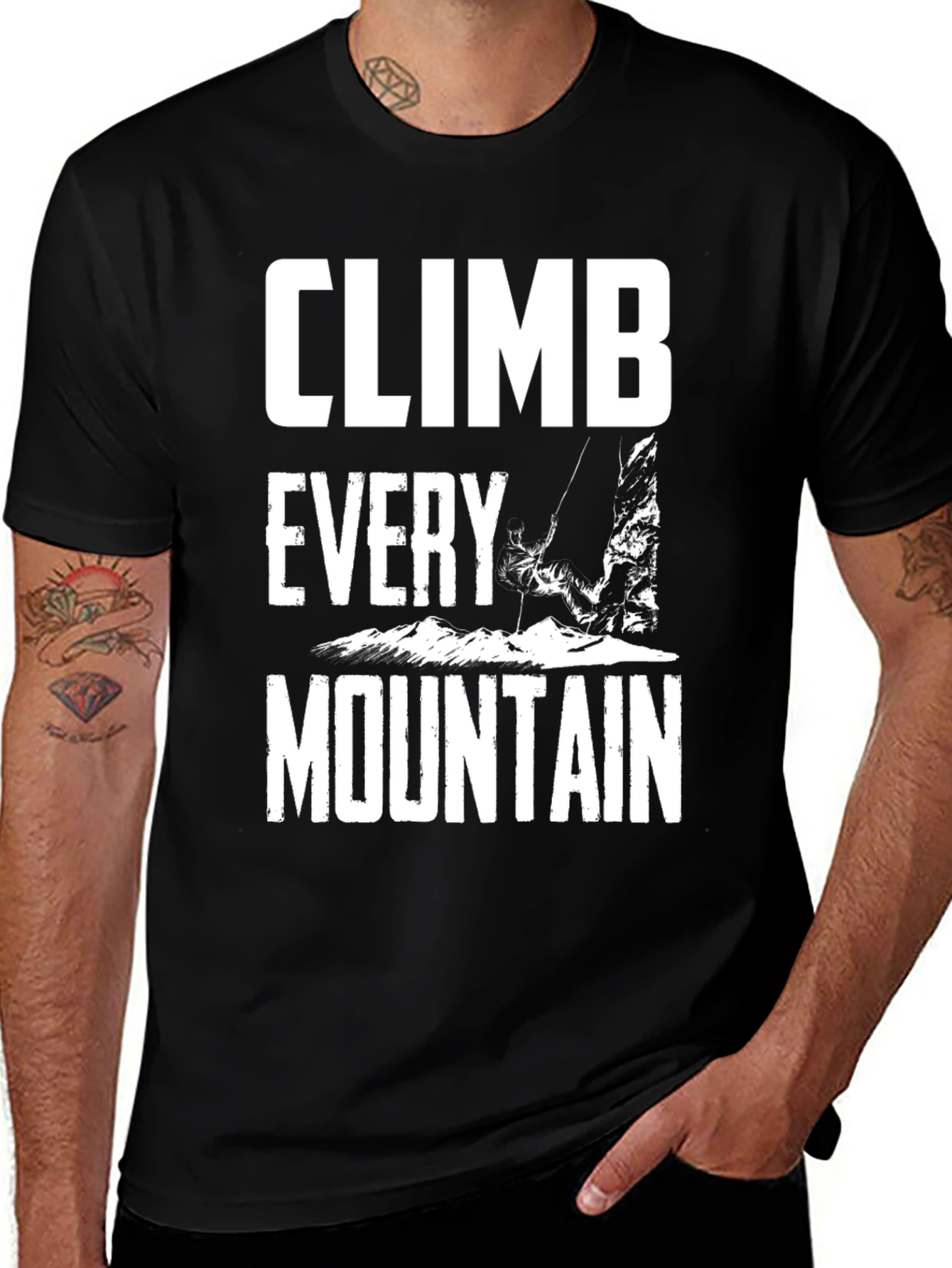 Variant 11 of Climb Every Mountain Graphic Tee - Black