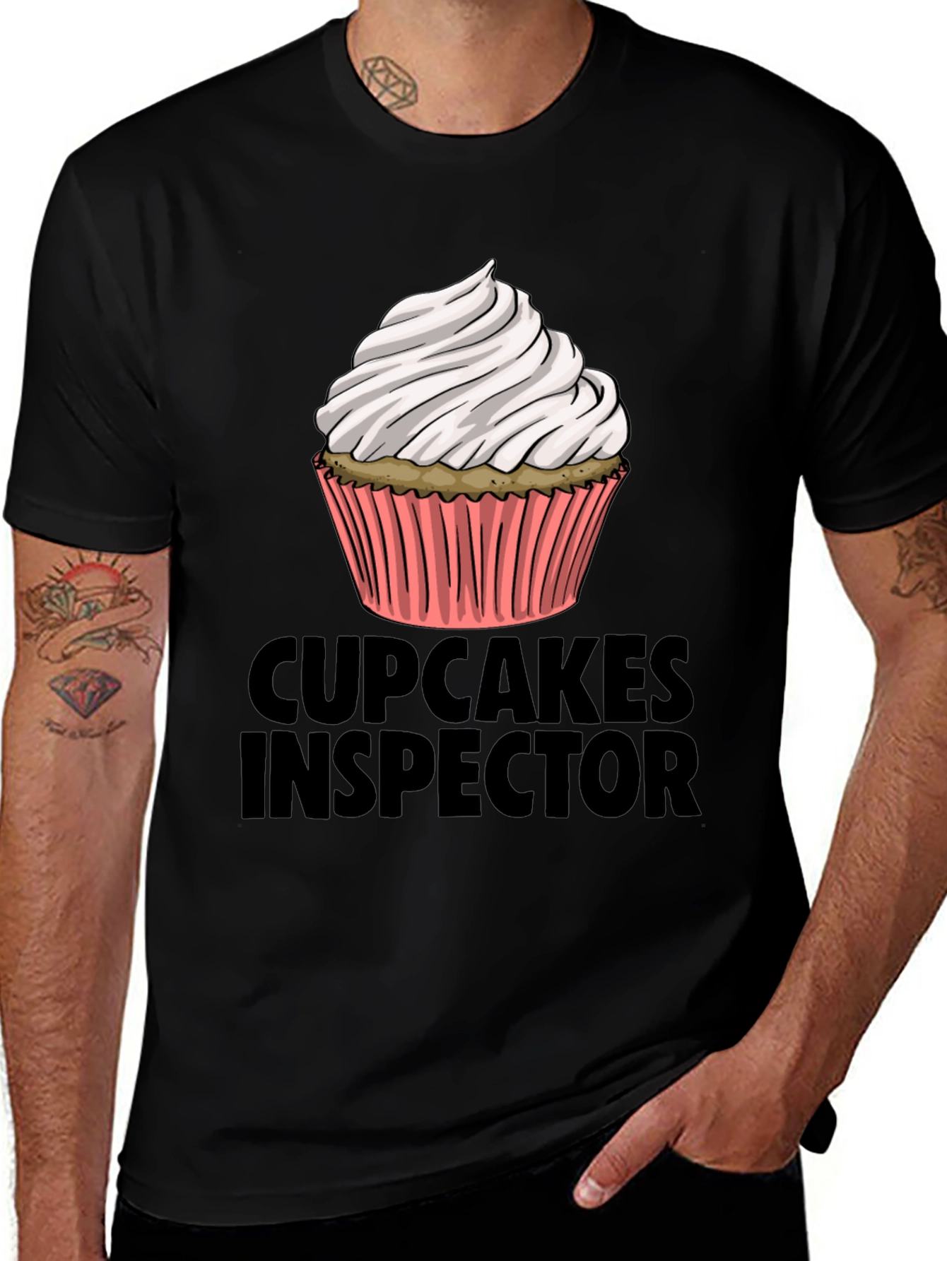 Variant 11 of Cupcakes Inspector Funny Graphic T-Shirt