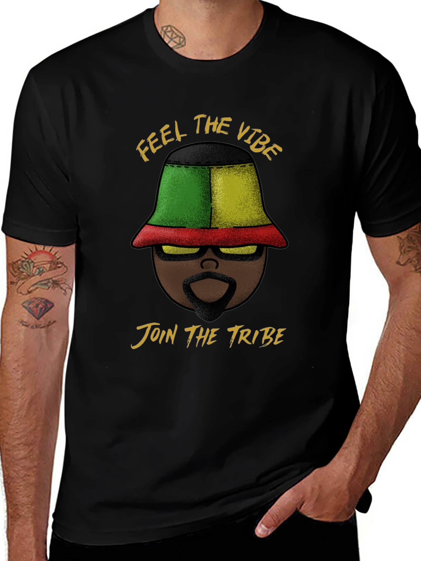 Variant 12 of Feel the Vibe Tribe Graphic Tee