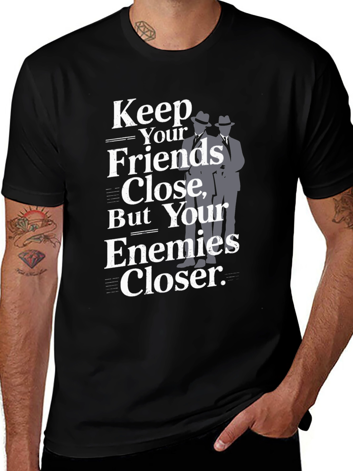 Variant 24 of Keep Your Friends Close Graphic T-Shirt