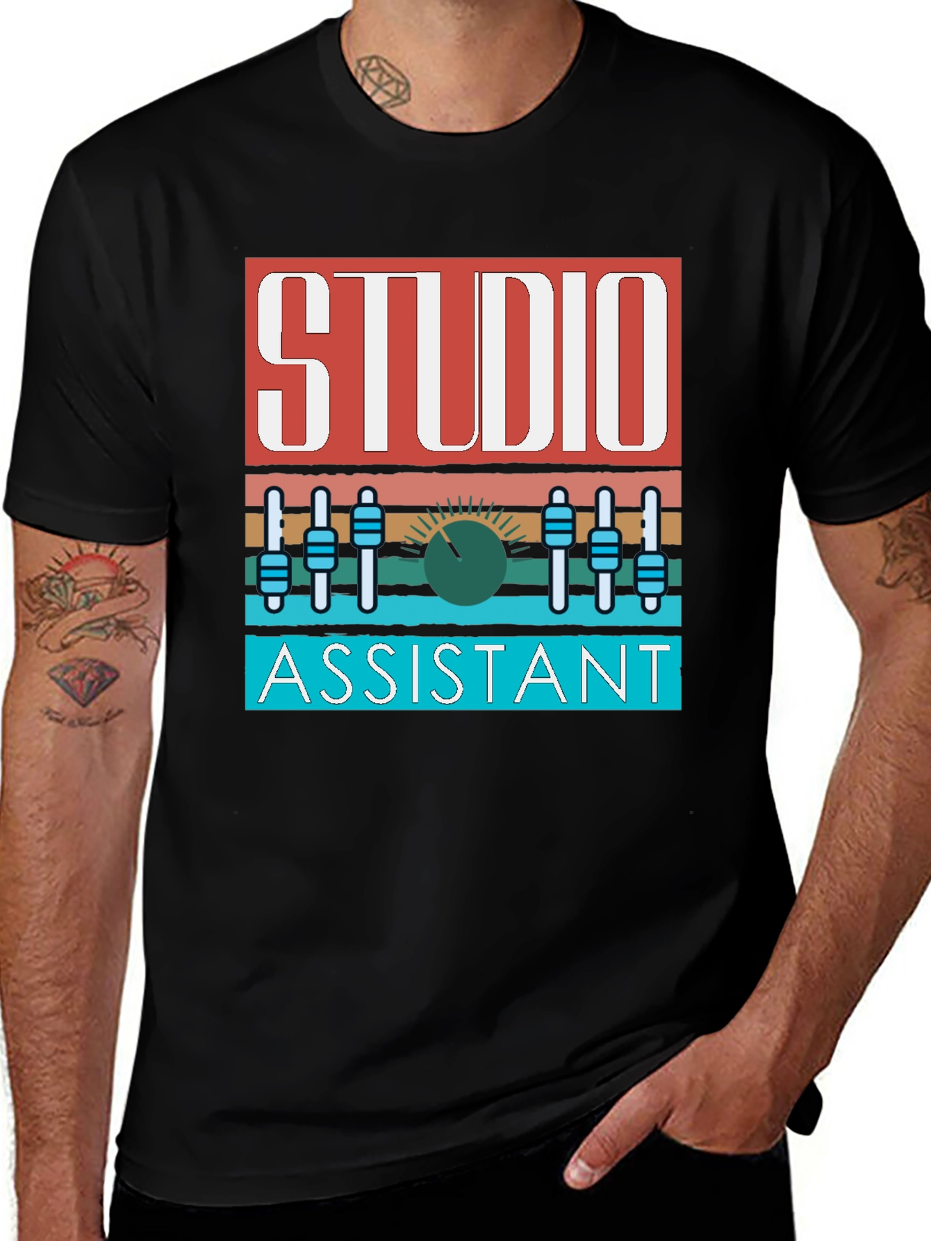 Studio Assistant Graphic Tee - Music Lover's T-Shirt