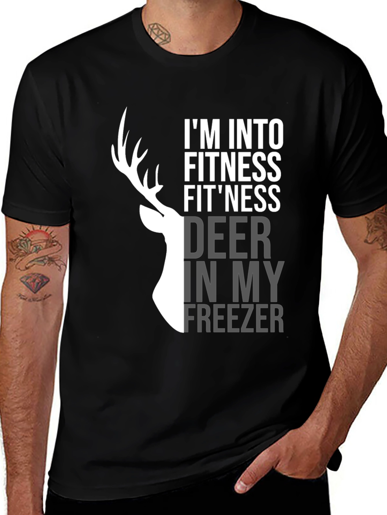 Variant 6 of Fitness Fit'ness Deer Freezer Graphic T-Shirt