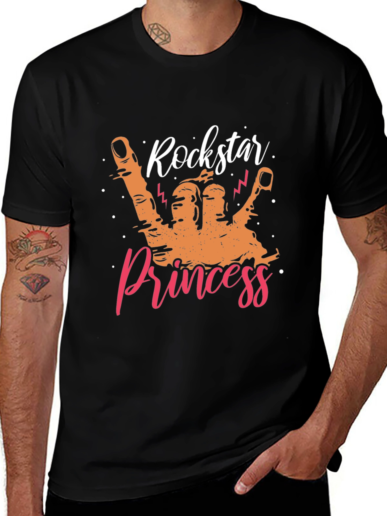 Variant 20 of Rockstar Princess Graphic Tee - Black