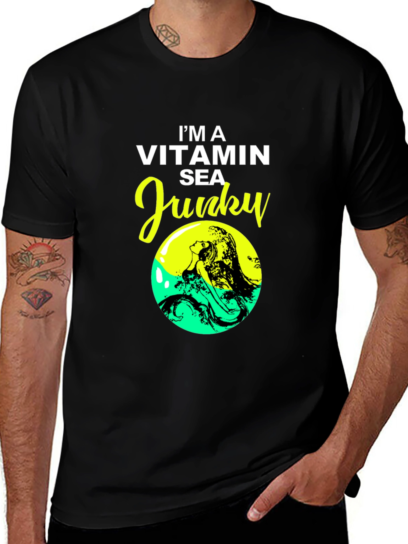Variant 28 of Vitamin Sea Junky Black T-Shirt