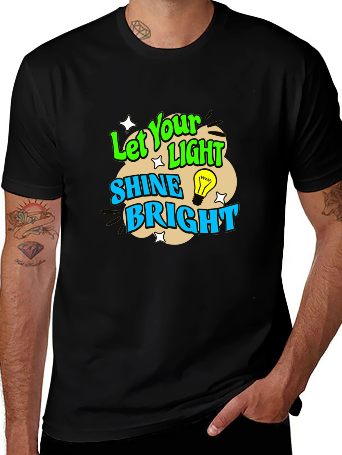 Variant 24 of Let Your Light Shine Bright Graphic T-Shirt