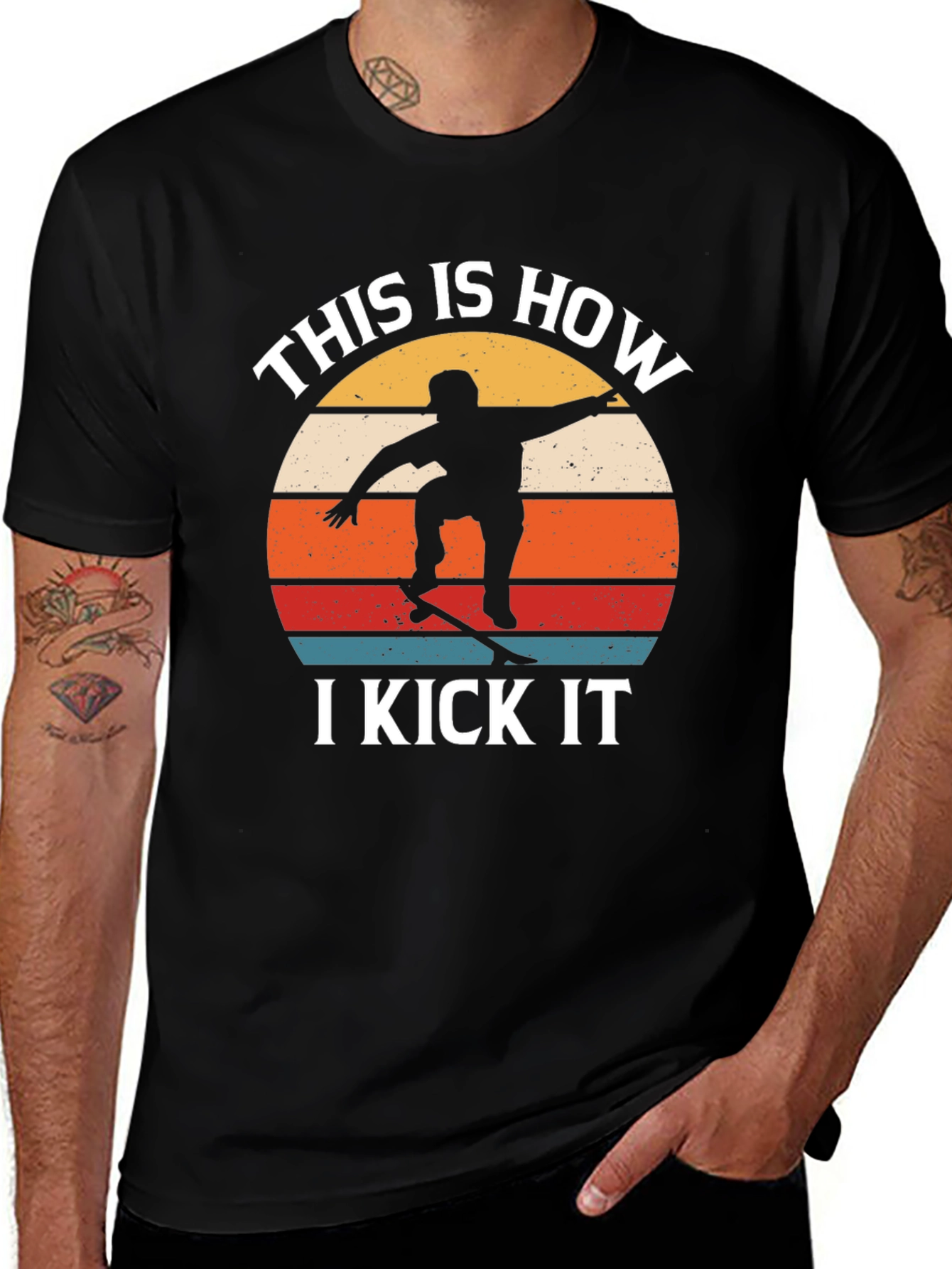 Variant 13 of This Is How I Kick It Skateboarder T-Shirt