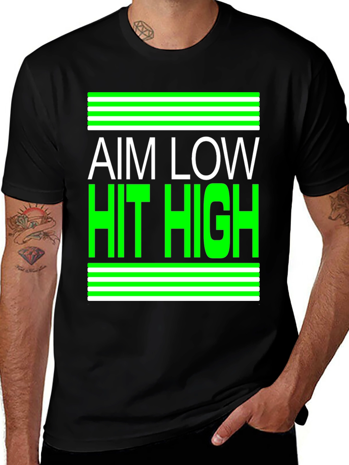 Variant 14 of Aim Low Hit High Graphic Tee