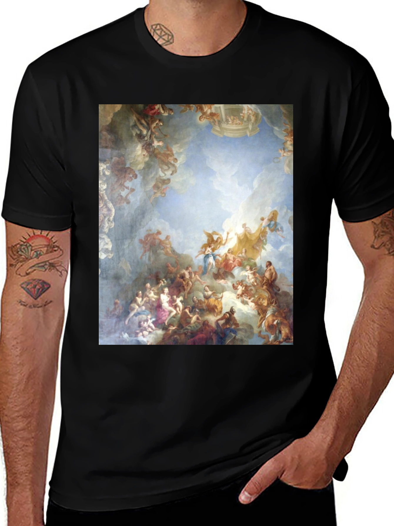 Variant 27 of Renaissance Art Print Tee - Black