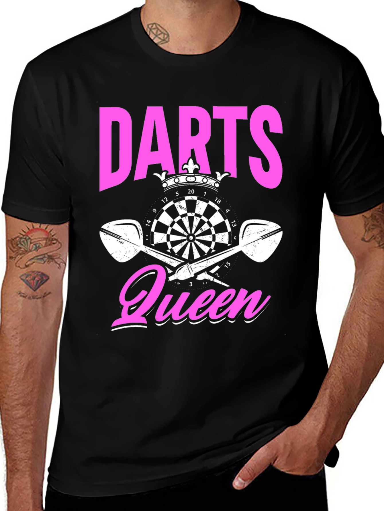 Variant 18 of Darts Queen Black T-Shirt