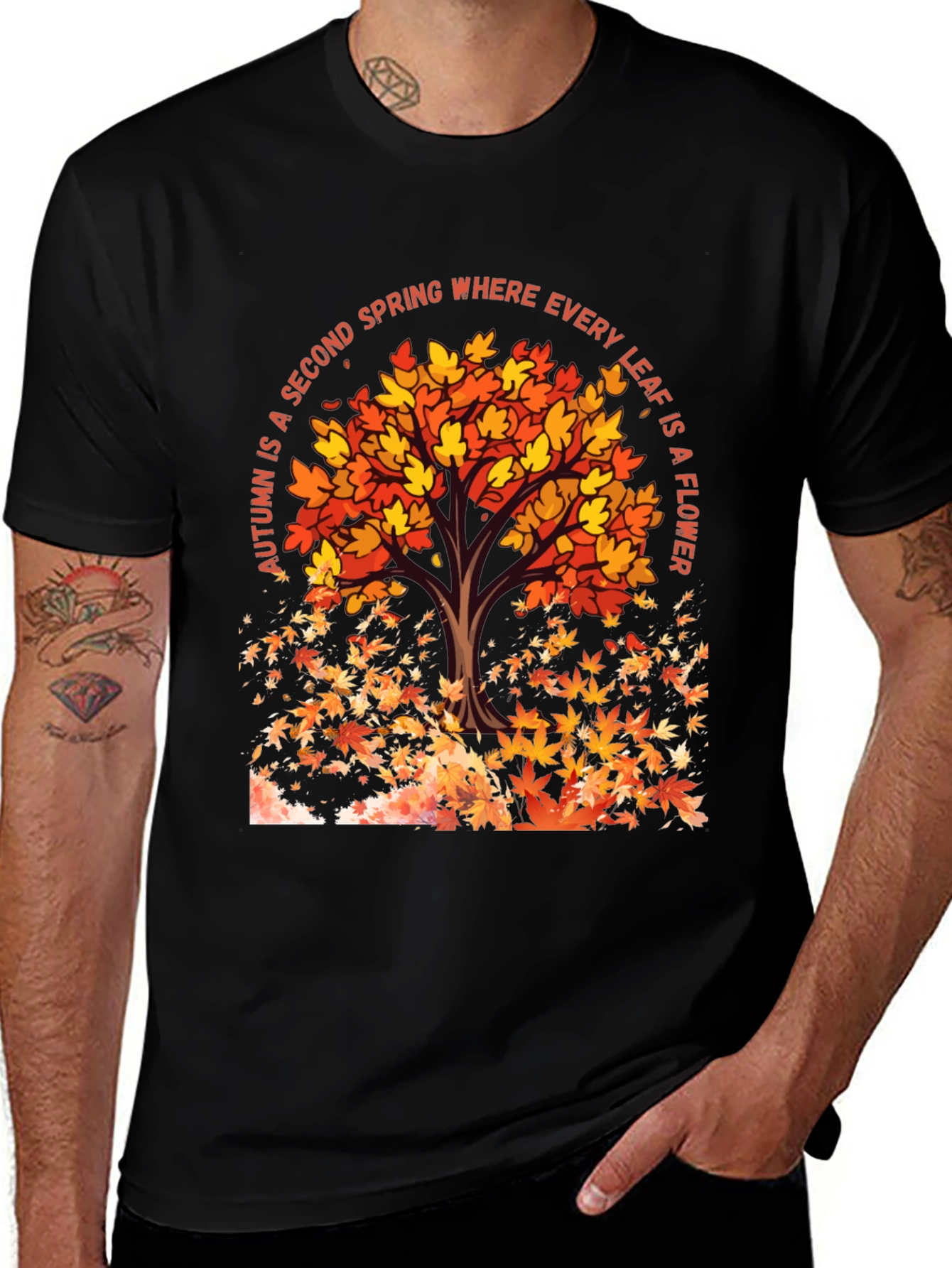 Variant 11 of Autumn Second Spring Leaf Flower T-Shirt