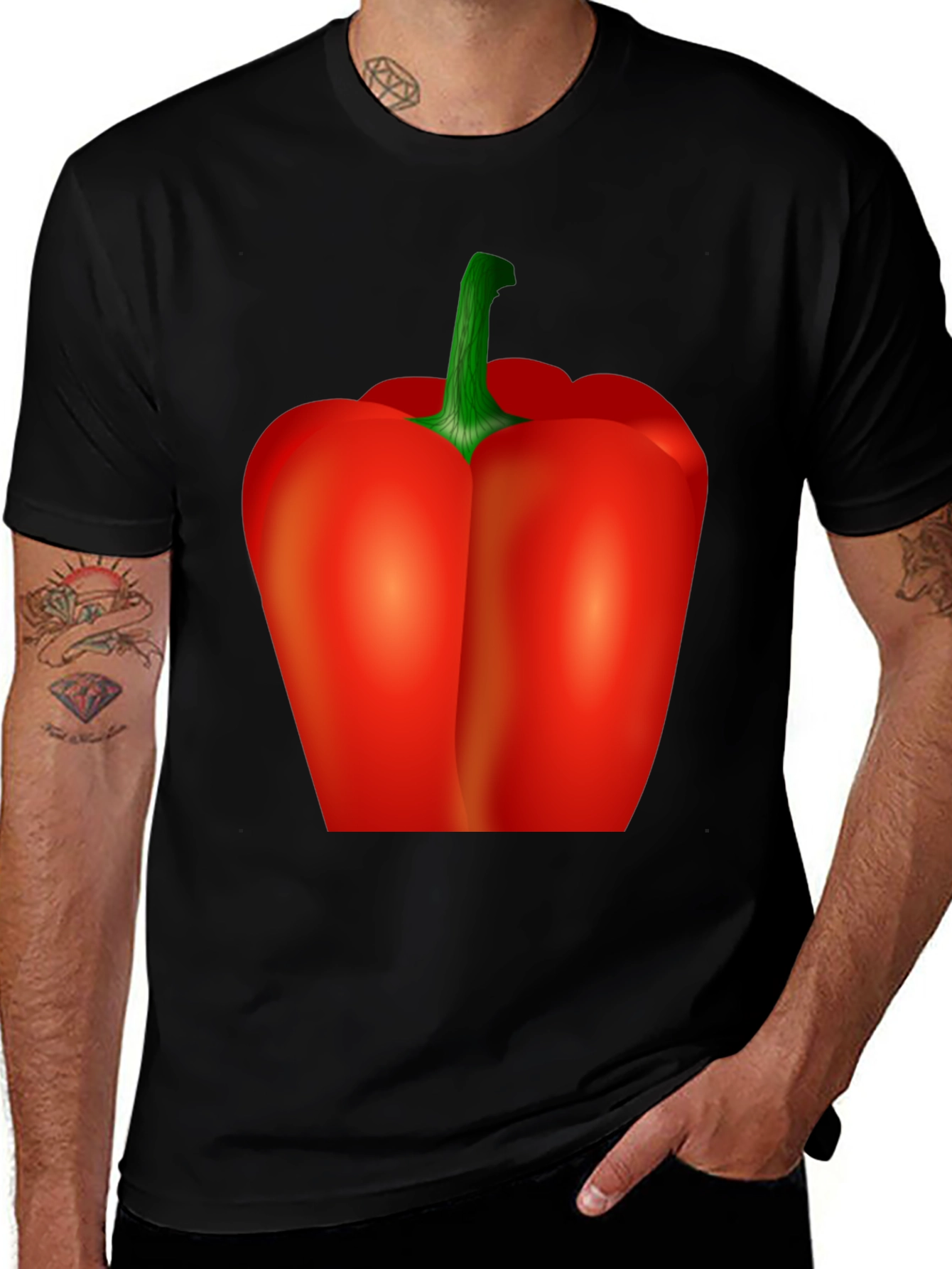 Variant 19 of Red Pepper Graphic Tee - Unique Food Shirt