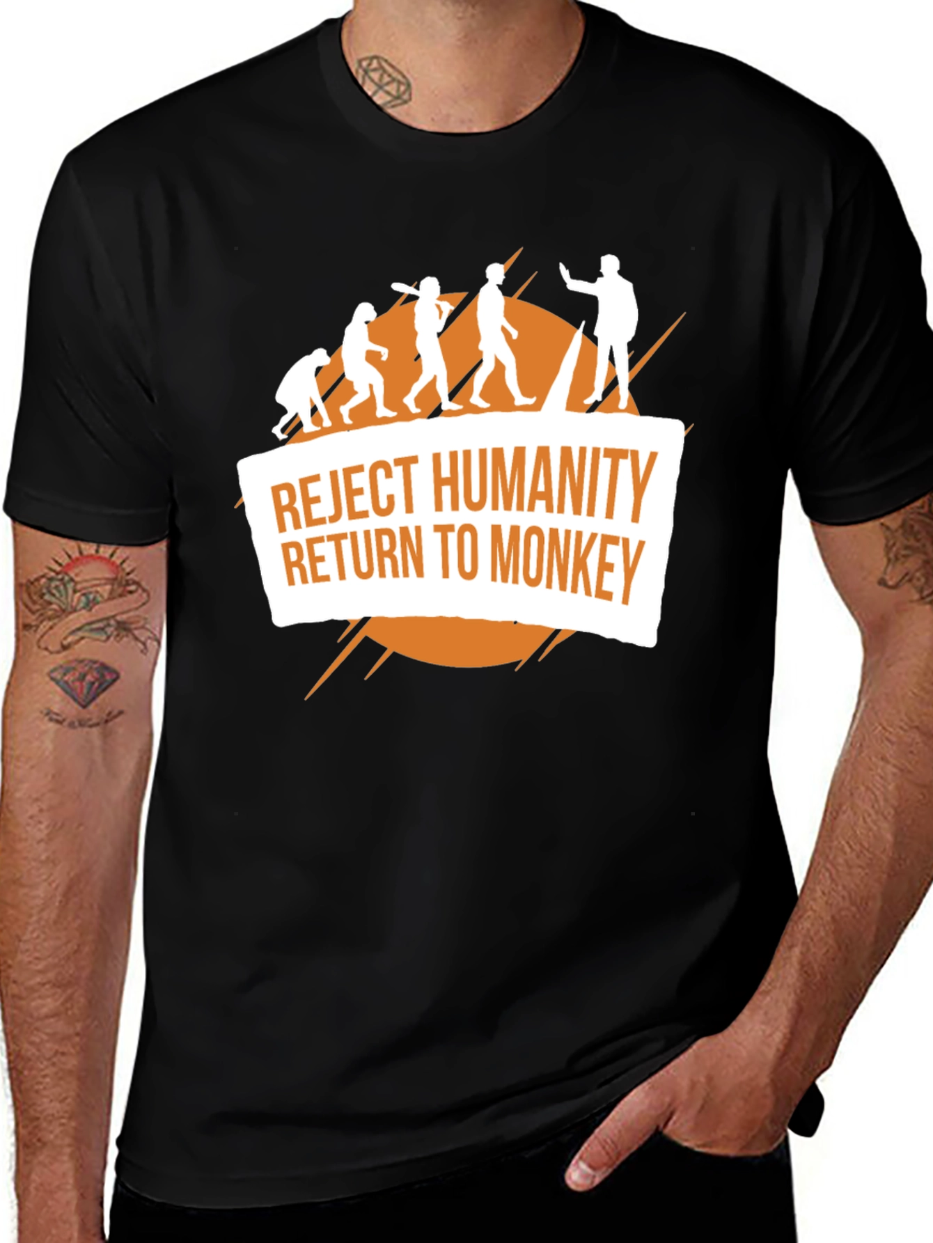 Variant 15 of Reject Humanity Return to Monkey Graphic Tee