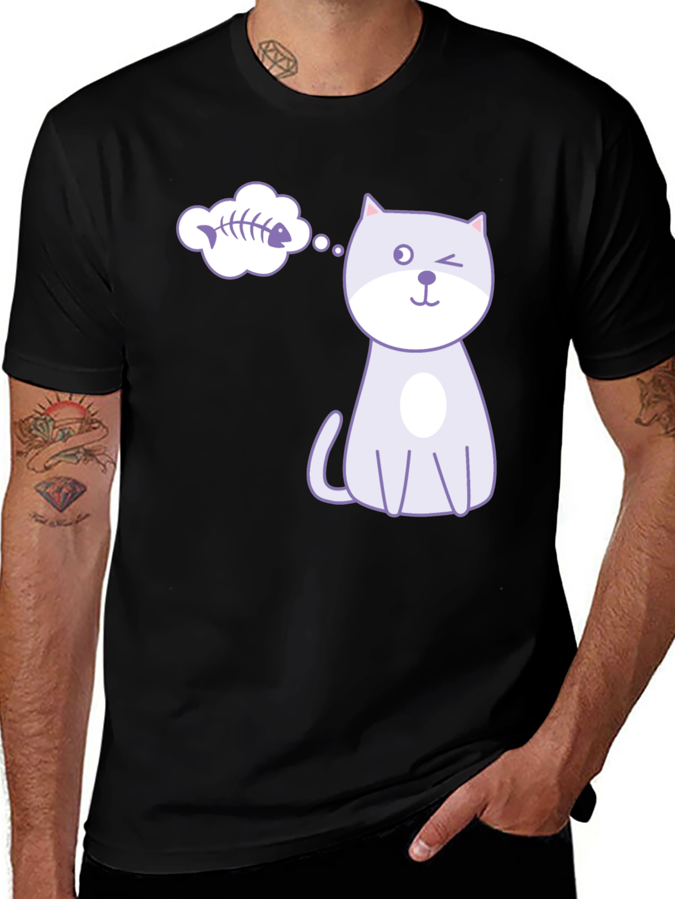 Variant 20 of Winking Cat Fishbone Dream T-Shirt