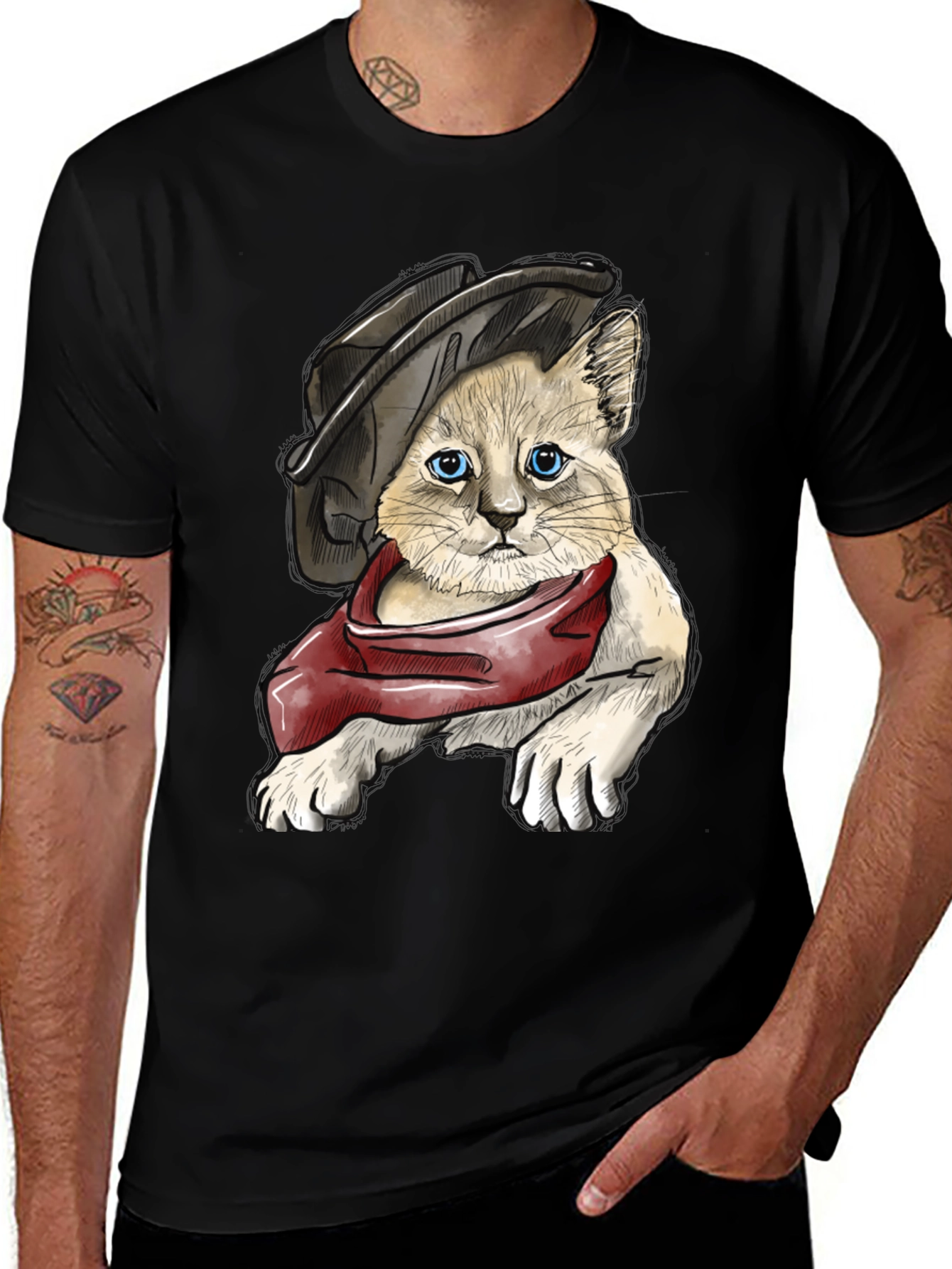 Variant 11 of Cat With Hat Graphic T-Shirt