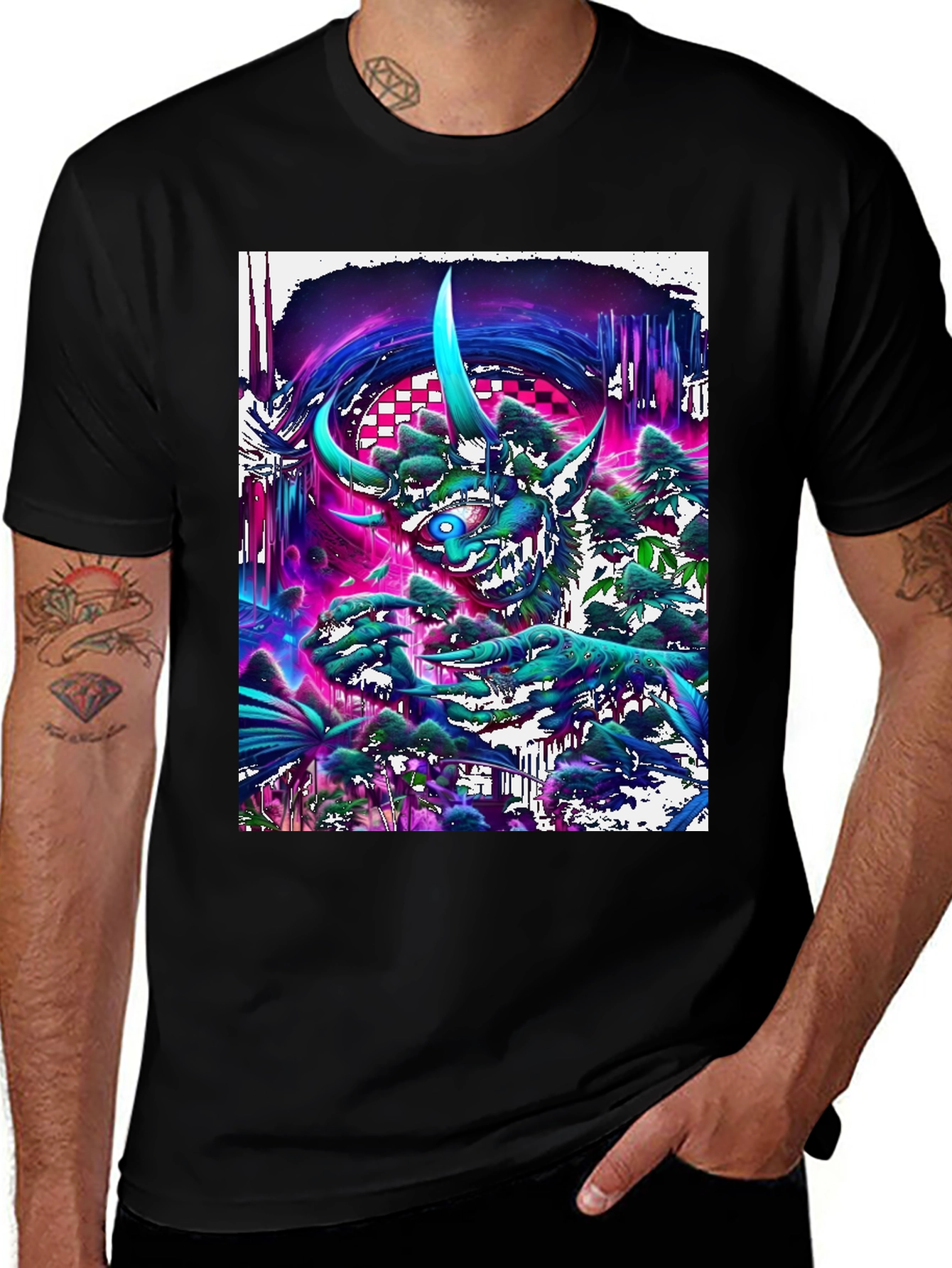Variant 14 of Psychedelic Forest Creature Graphic Tee