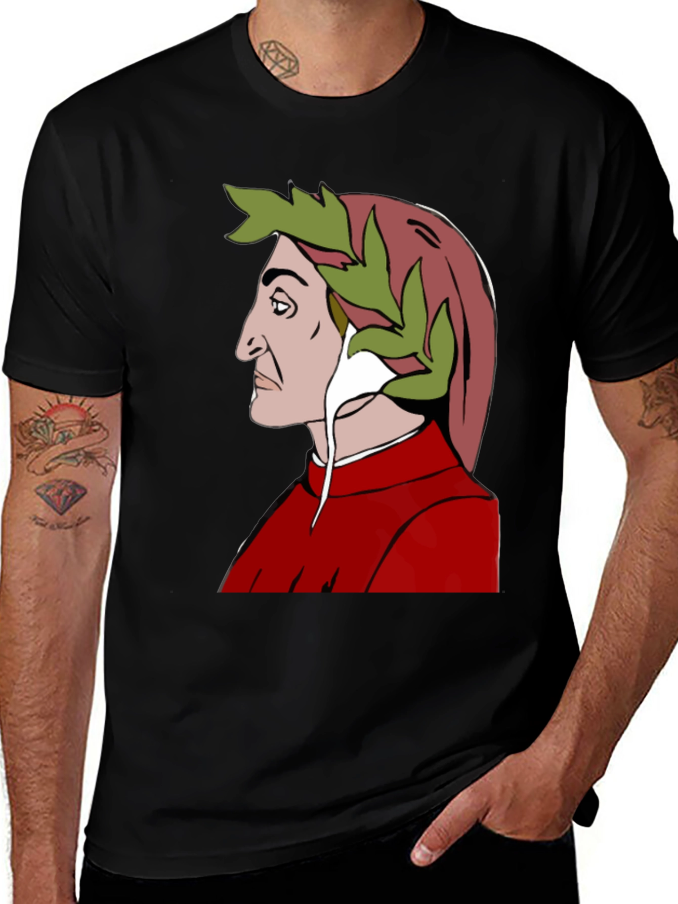 Dante Alighieri T-Shirt - Classic Poet Portrait Tee