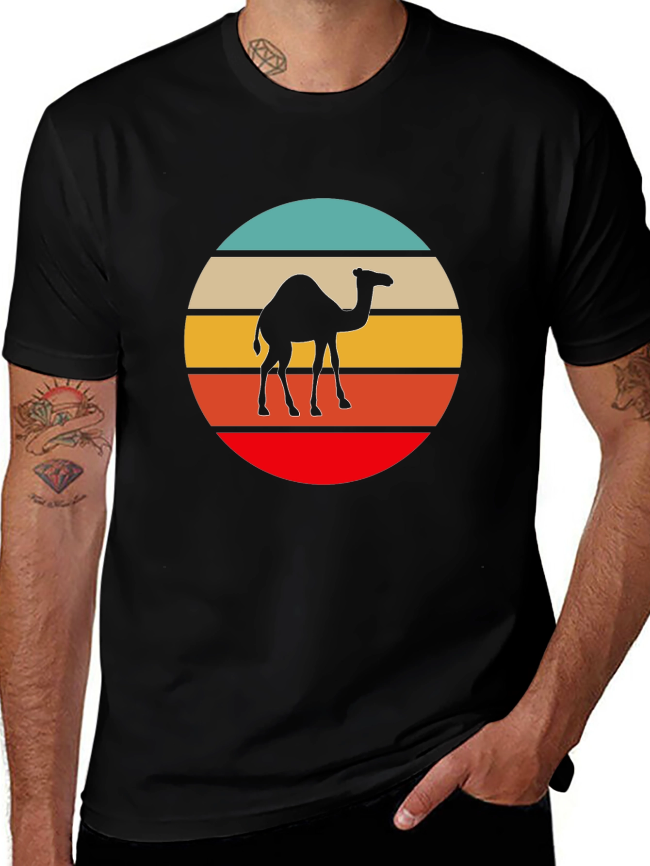 Variant 16 of Retro Camel T-Shirt - Desert Vibes