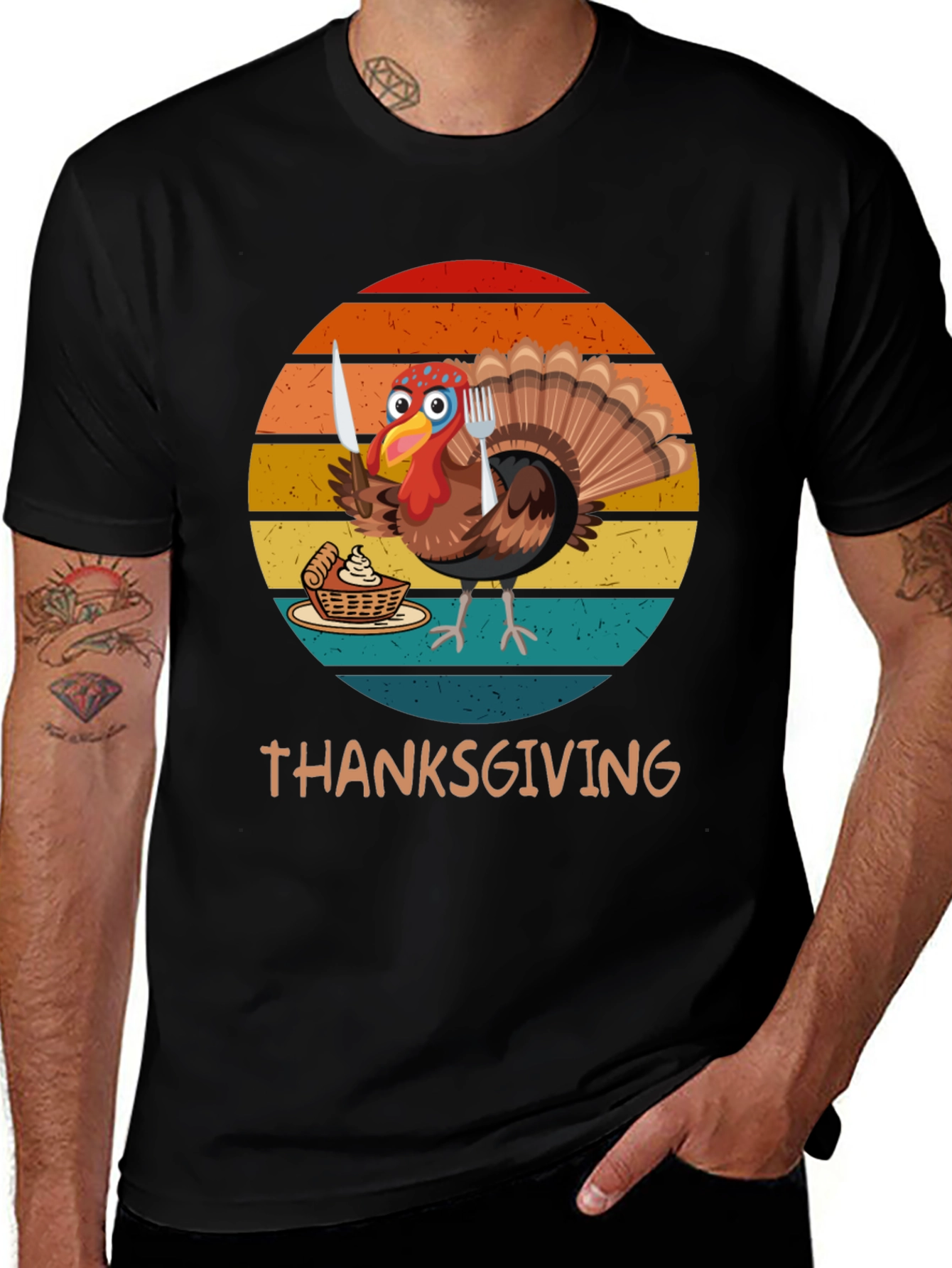 Variant 6 of Thanksgiving Turkey Dinner Ready Men's T-Shirt
