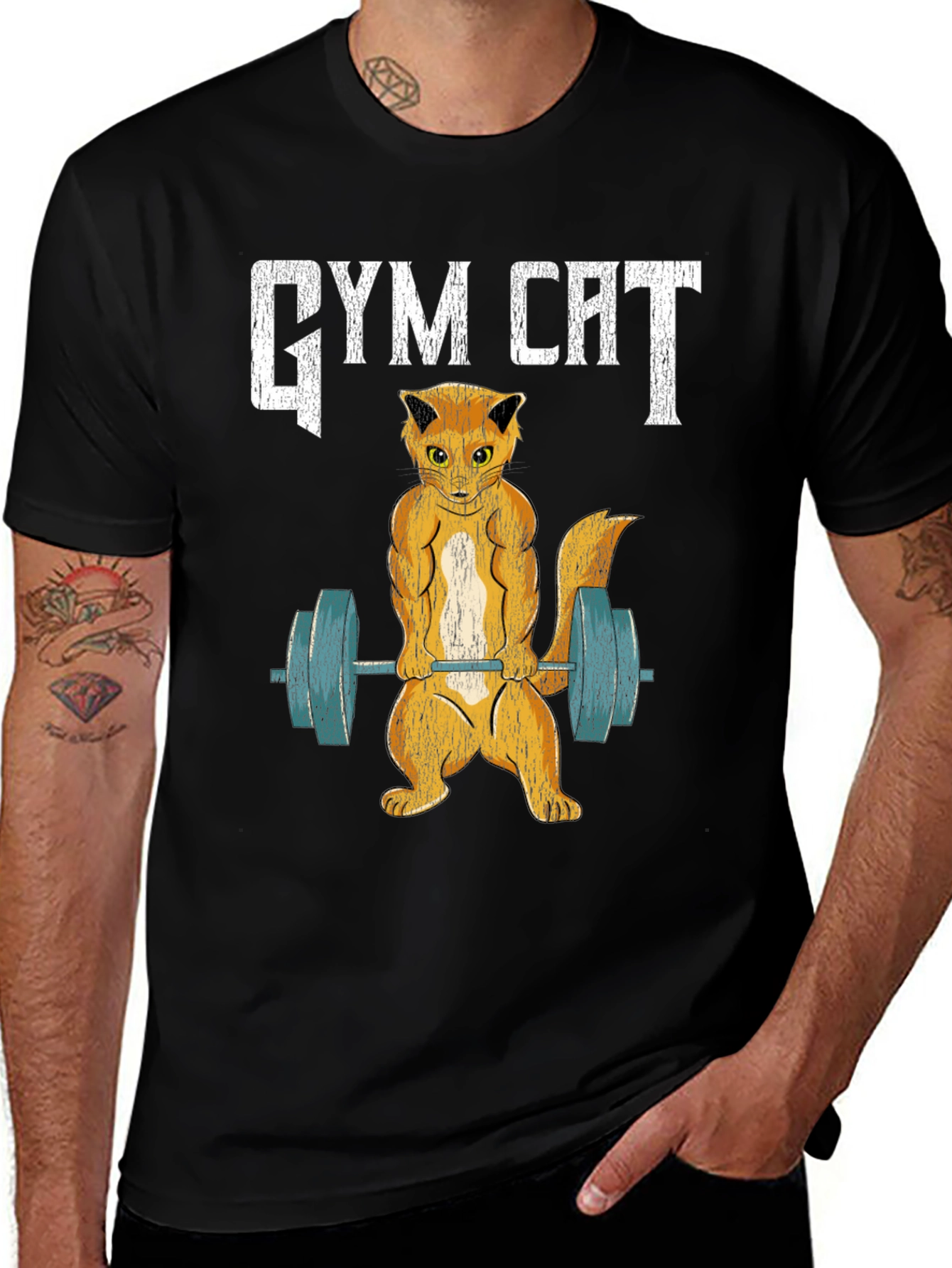Variant 25 of Gym Cat T-Shirt