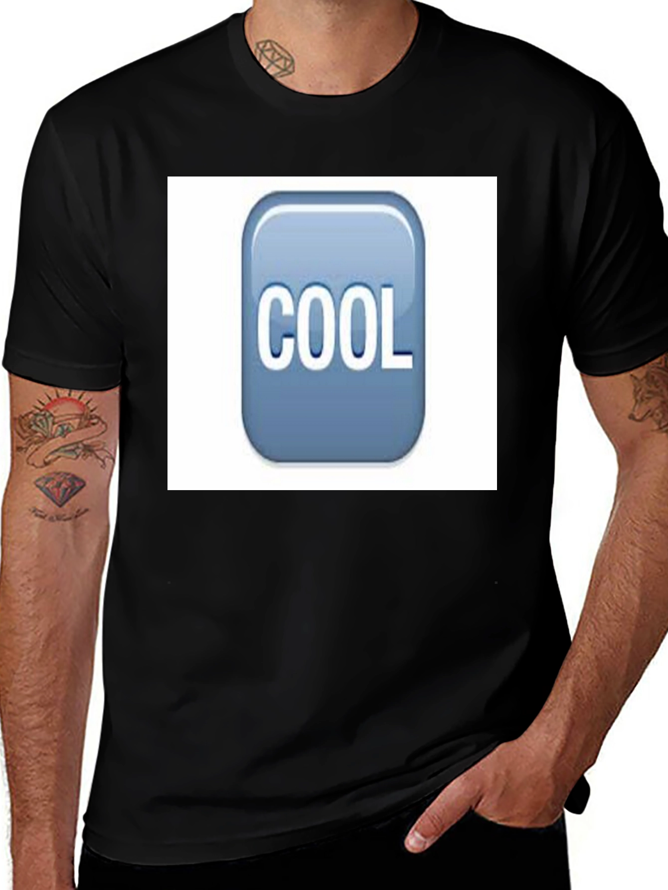 Variant 19 of Cool Emoji Graphic Black T-Shirt