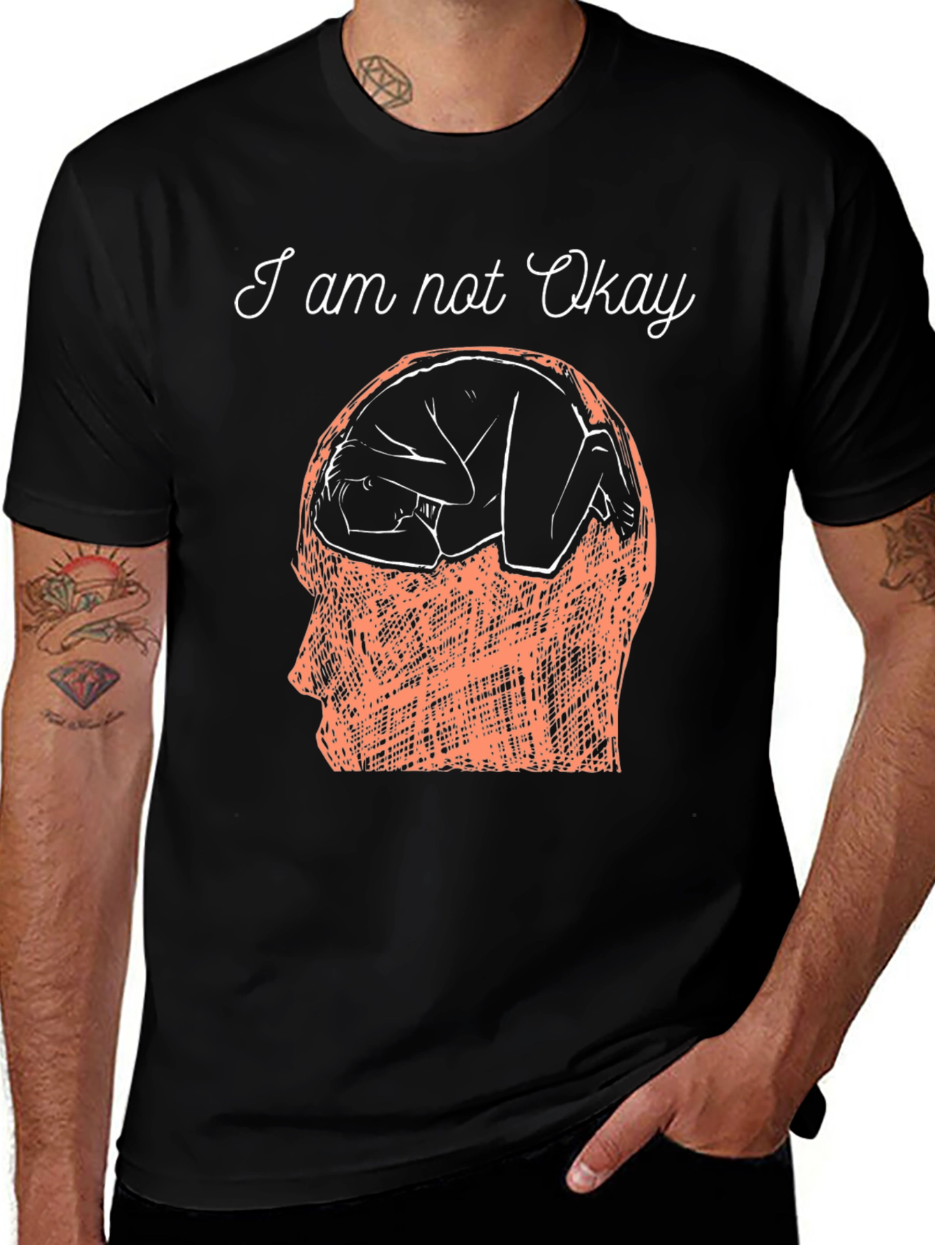 Variant 10 of I Am Not Okay Graphic Tee - Black Unisex T-Shirt