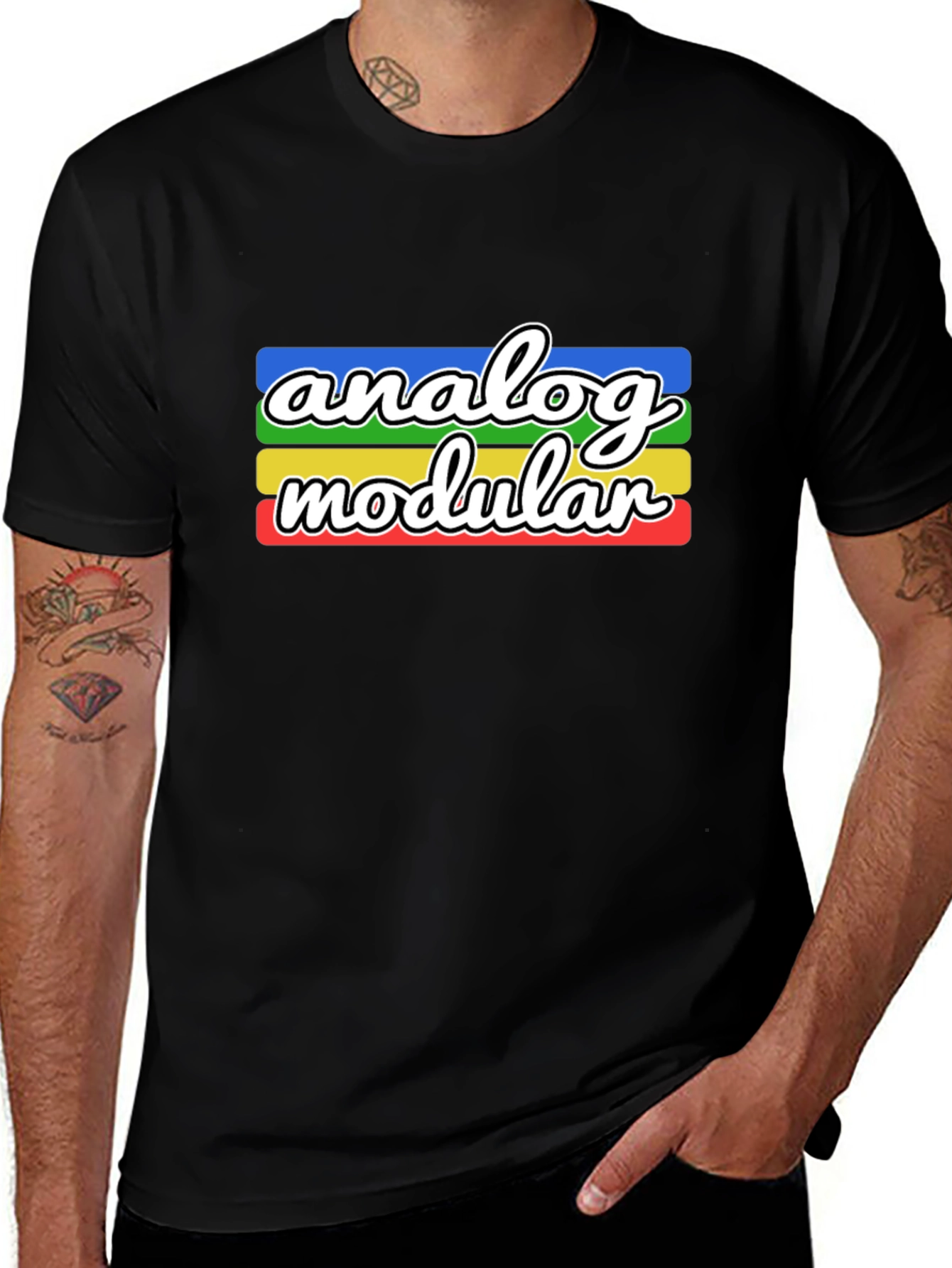 Variant 28 of Analog Modular T-Shirt: Retro Synth Design