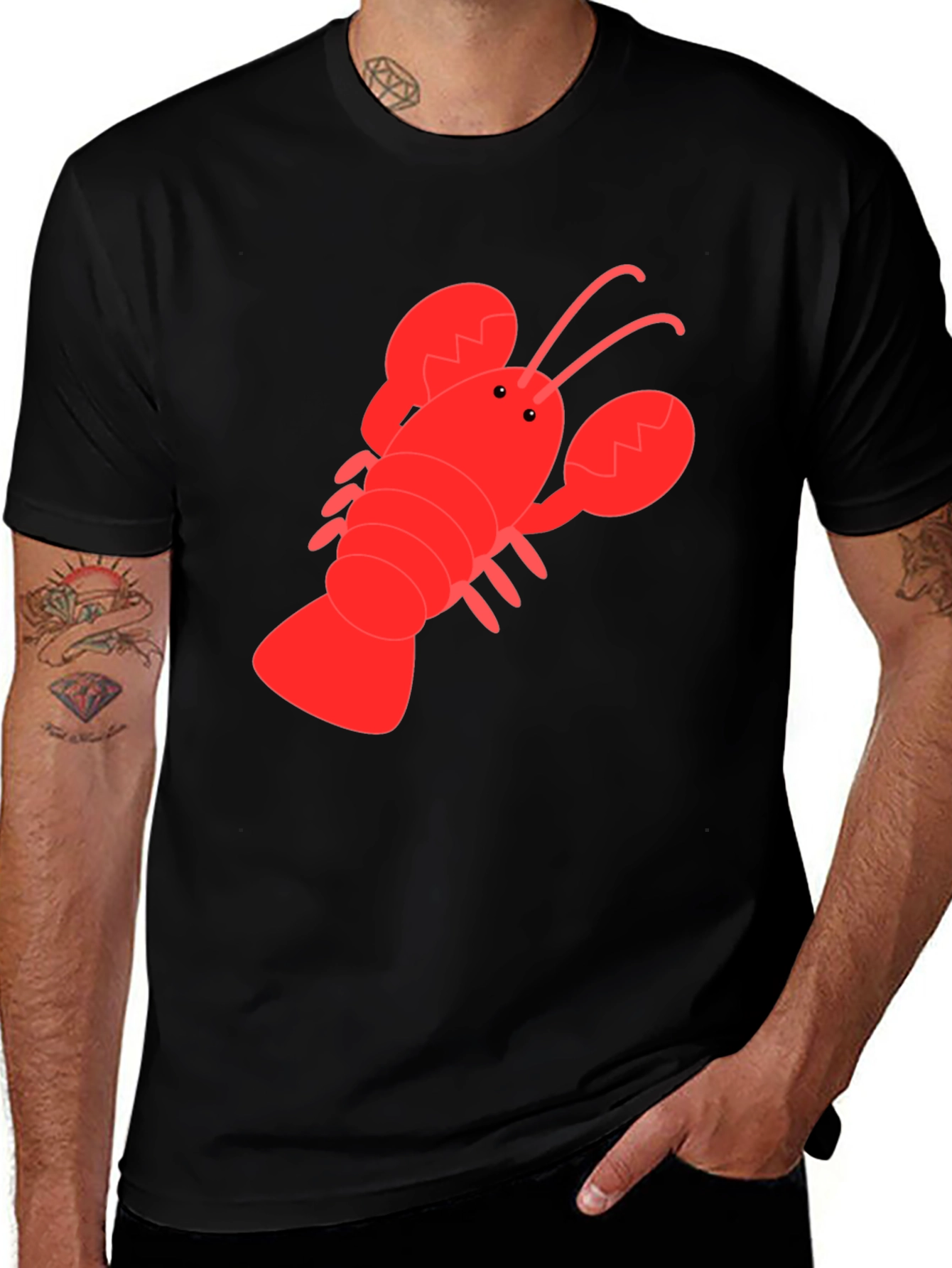 Variant 25 of Lobster Graphic Tee - Black