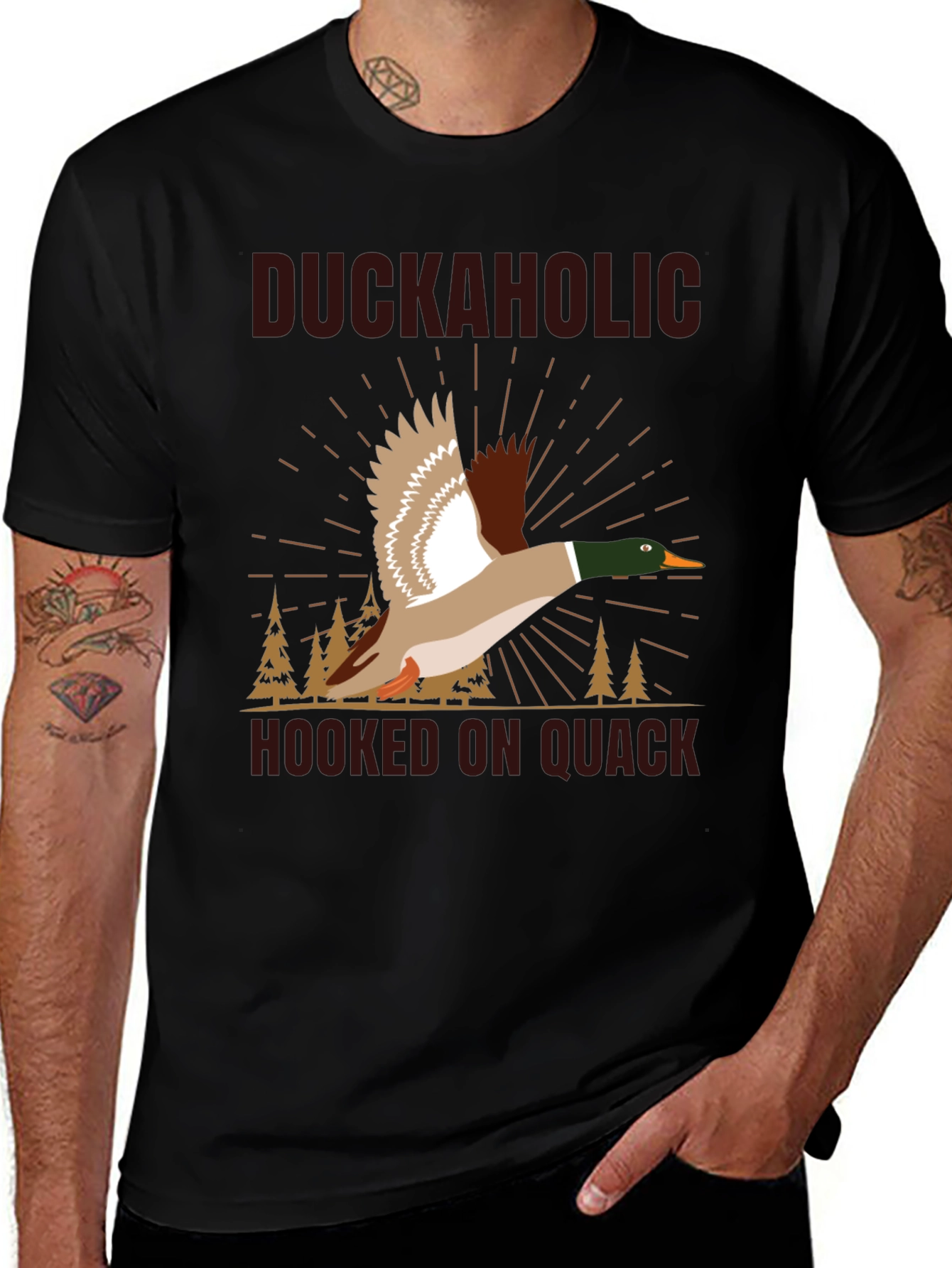 Variant 17 of Duckaholic T-Shirt - Hooked on Quack!