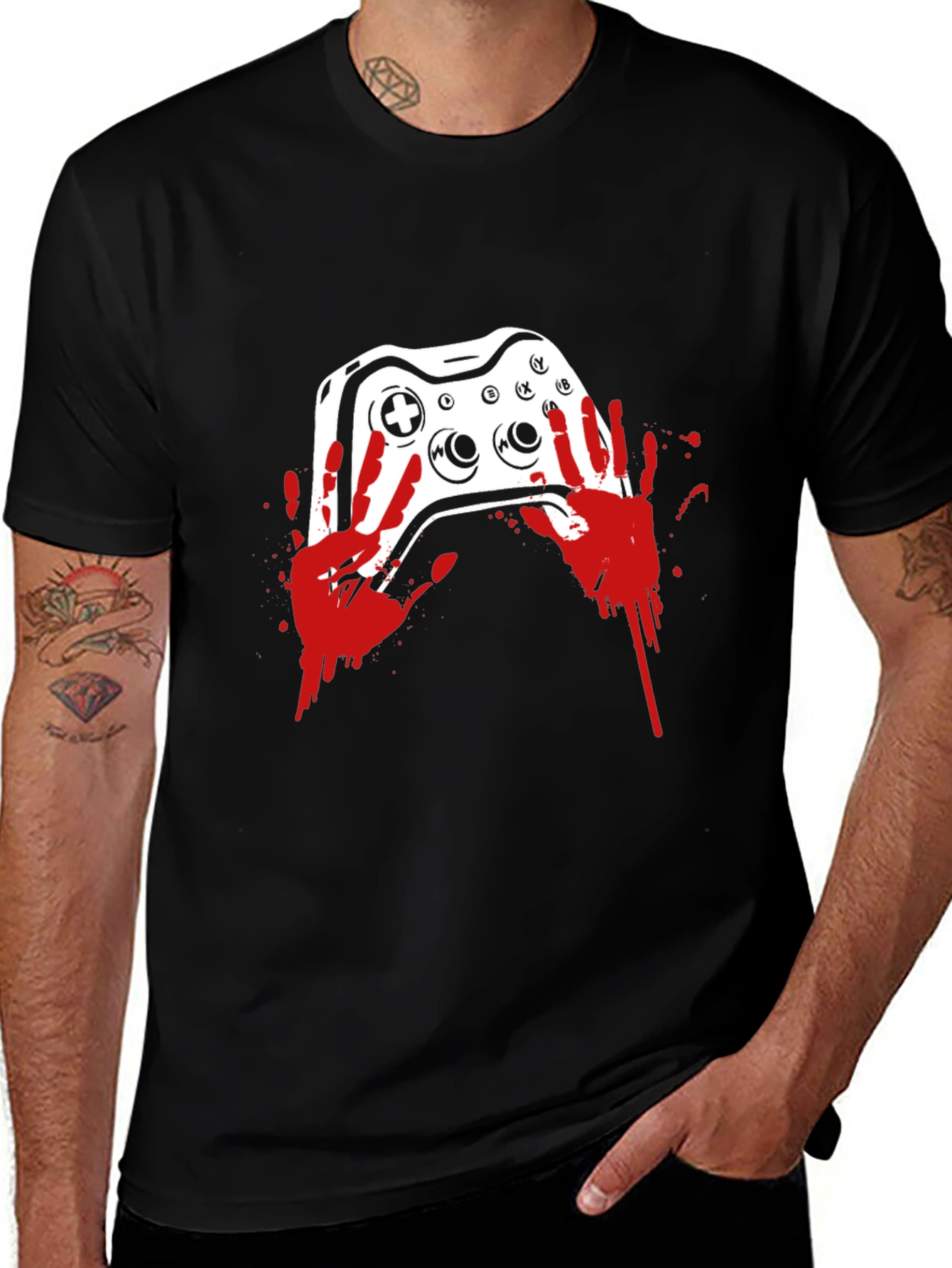 Variant 9 of Bloody Gamer T-Shirt - Controller Design