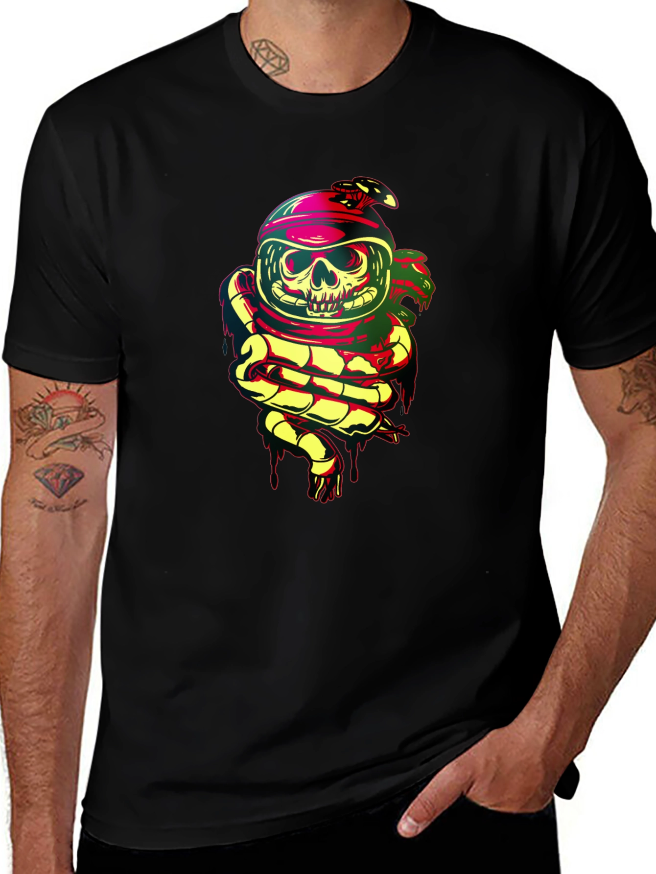 Variant 8 of Skull Astronaut Snake T-Shirt