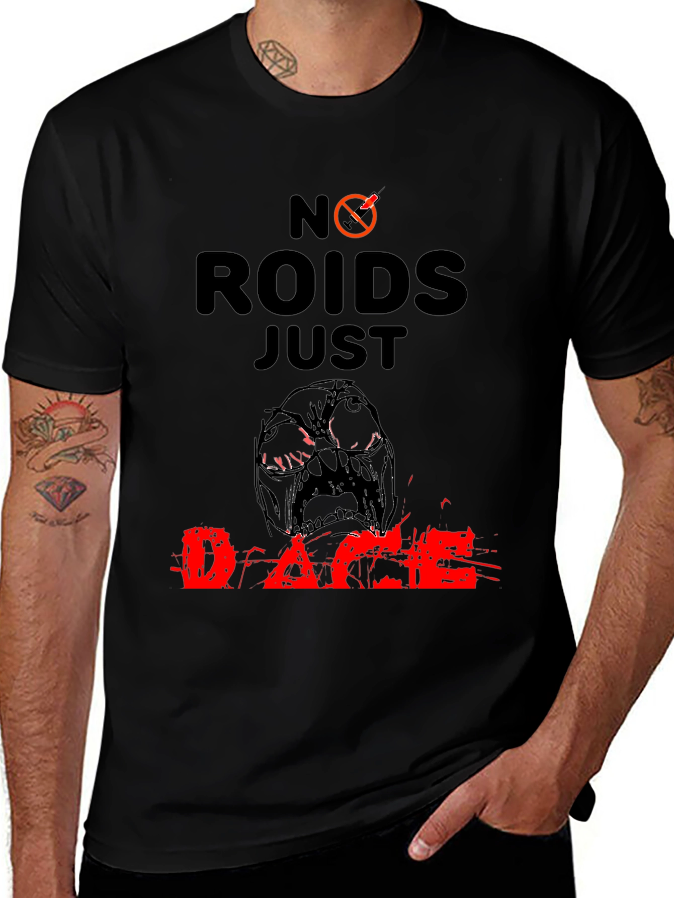 Variant 23 of No 'Roids Just Rage Men's Black T-Shirt