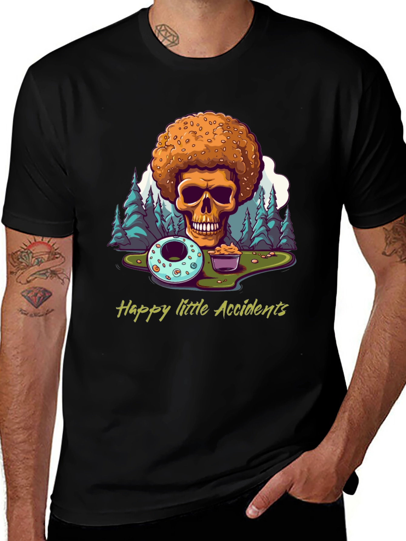 Happy Accidents T-Shirt: Donut Skull
