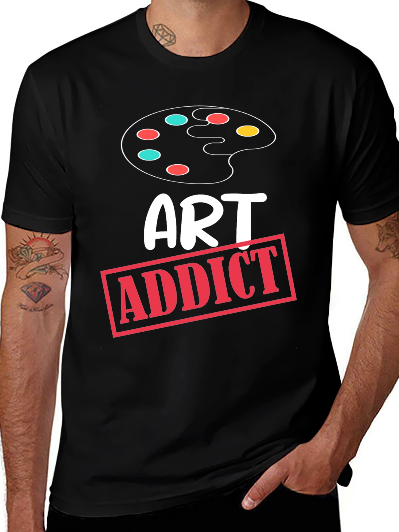 Variant 22 of Art Addict Graphic T-Shirt - Black