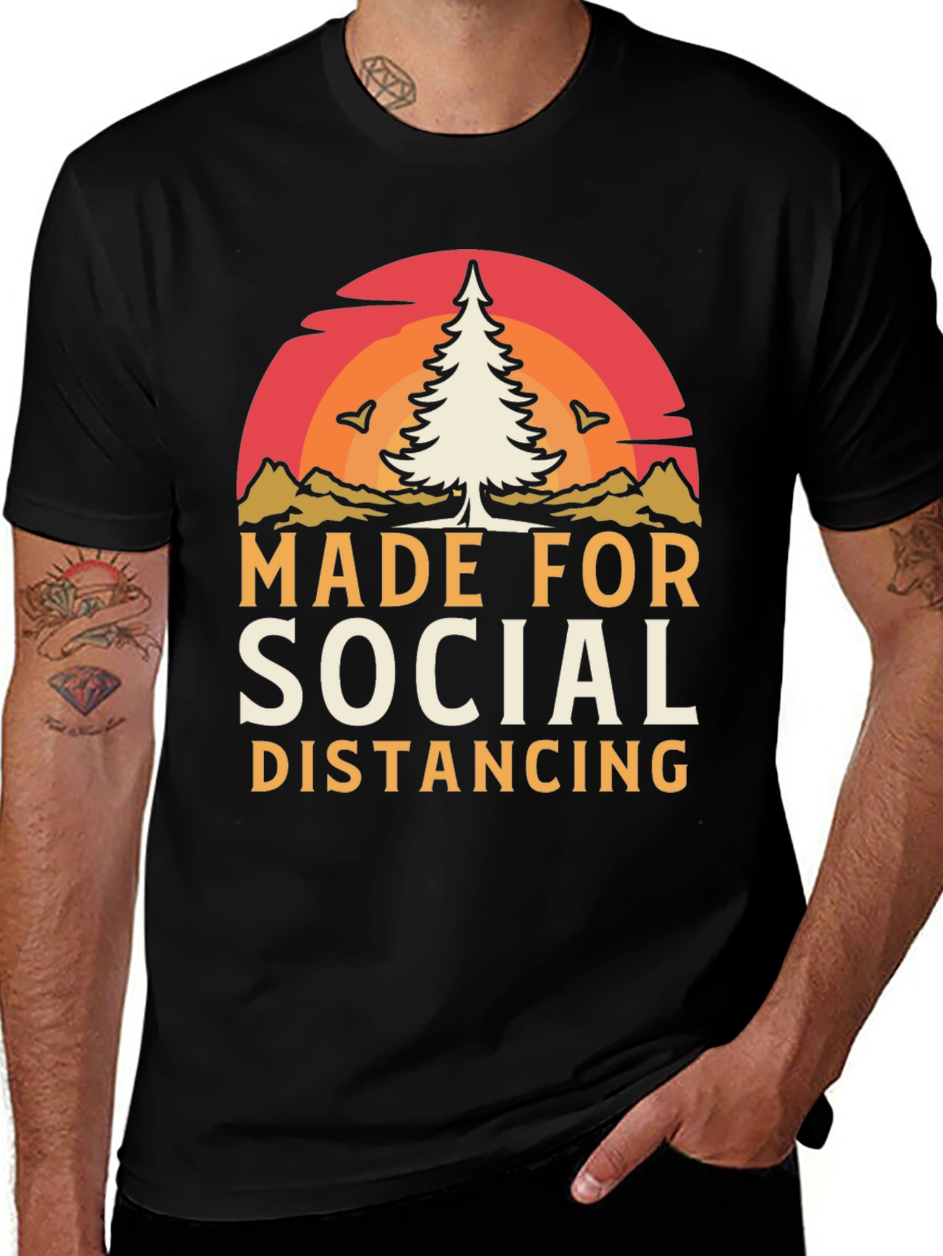 Variant 3 of Made for Social Distancing Graphic Tee