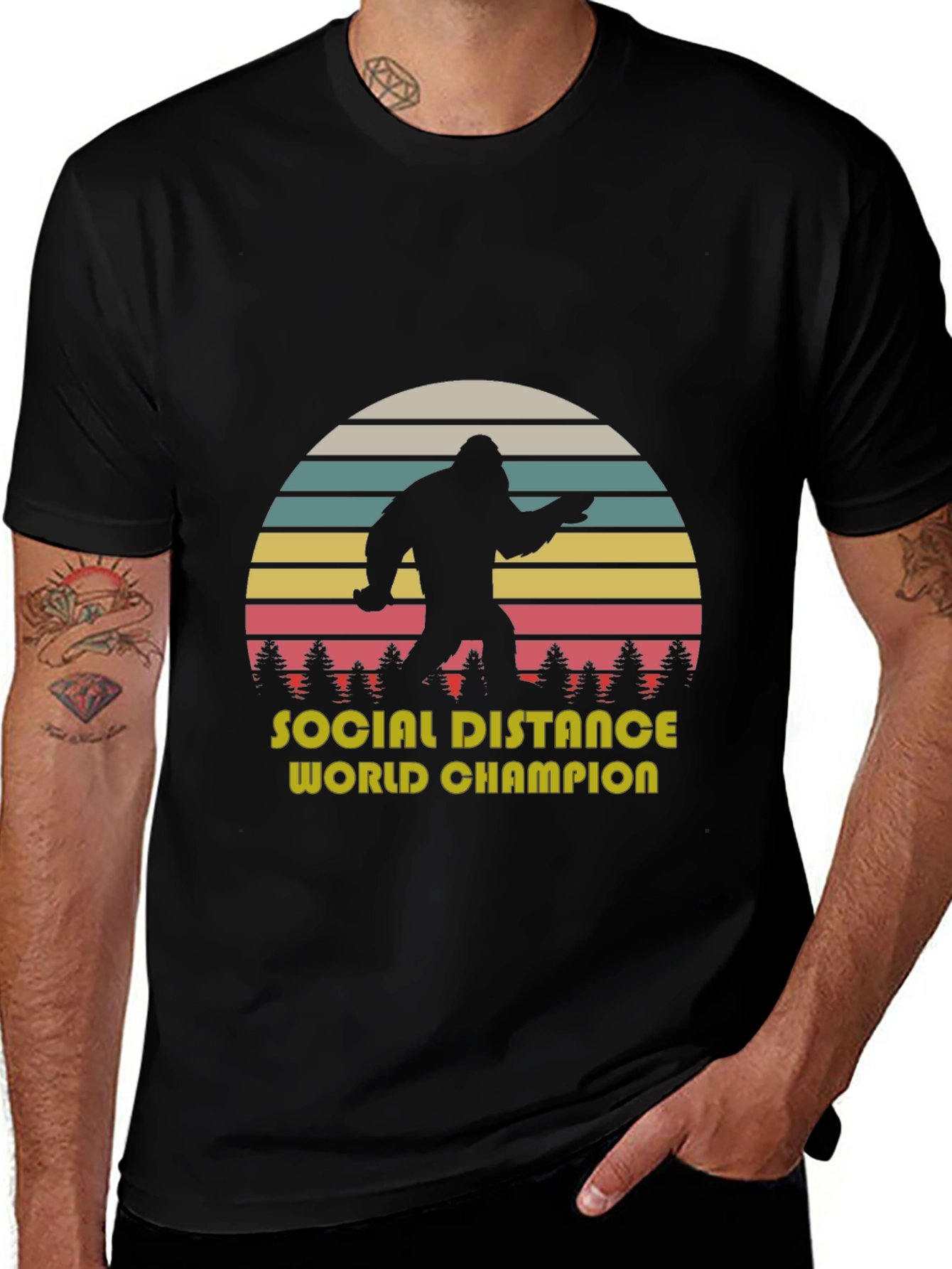 Variant 7 of Social Distance World Champion T-Shirt