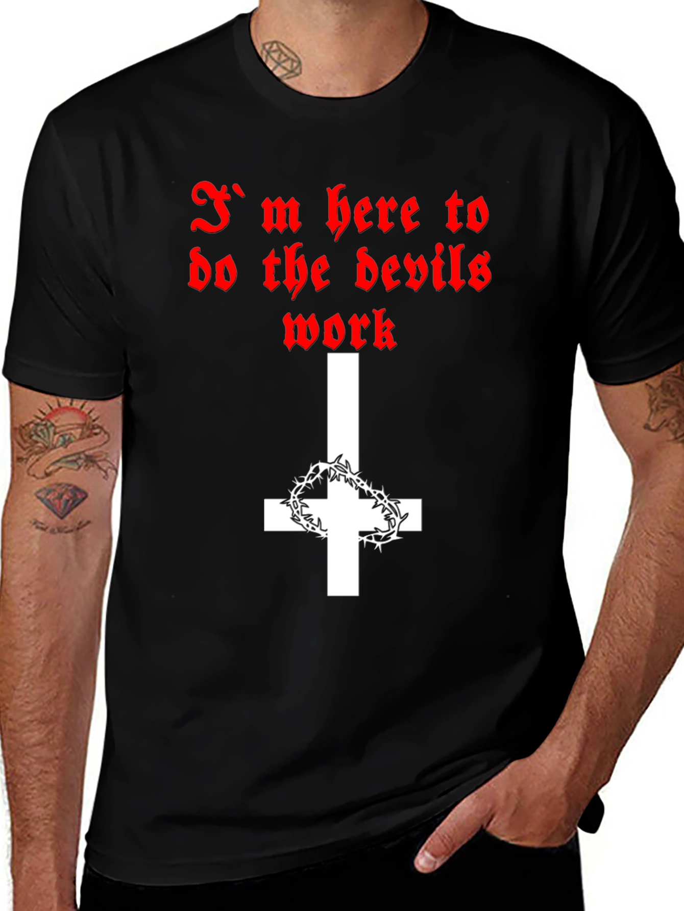 Variant 19 of I'm Here To Do The Devil's Work Graphic Tee
