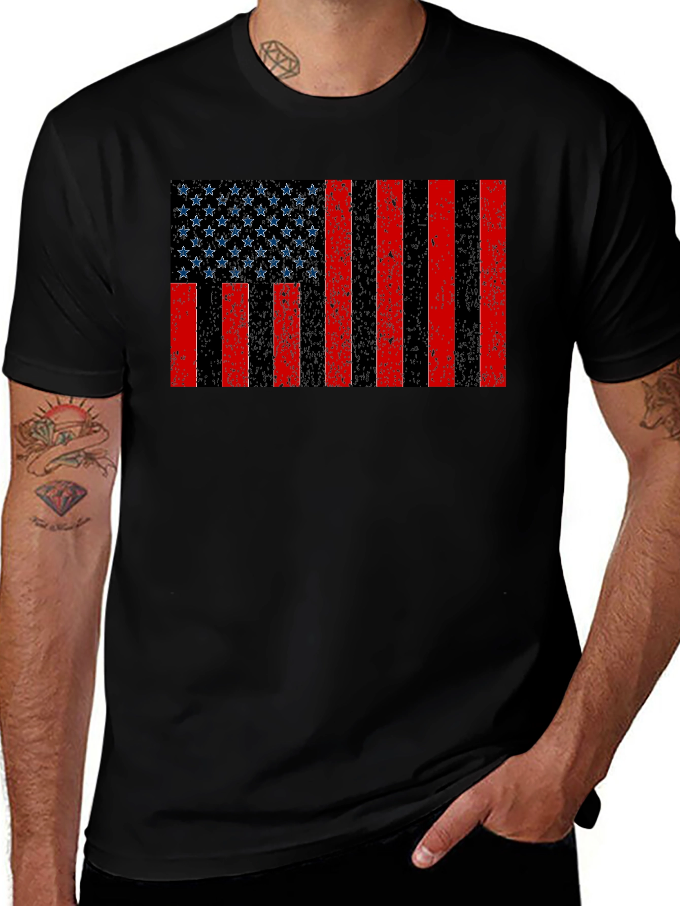 Variant 18 of Vintage American Flag Graphic T-Shirt