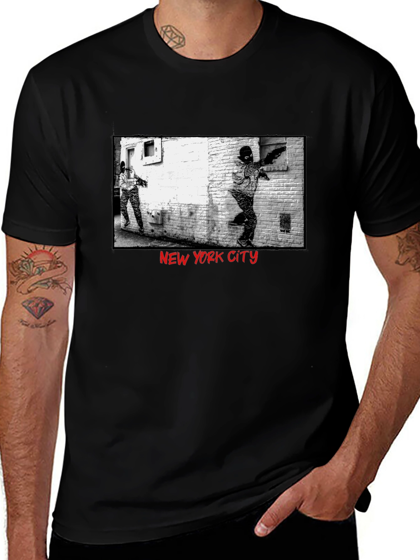 Variant 9 of New York City Graphic Black T-Shirt
