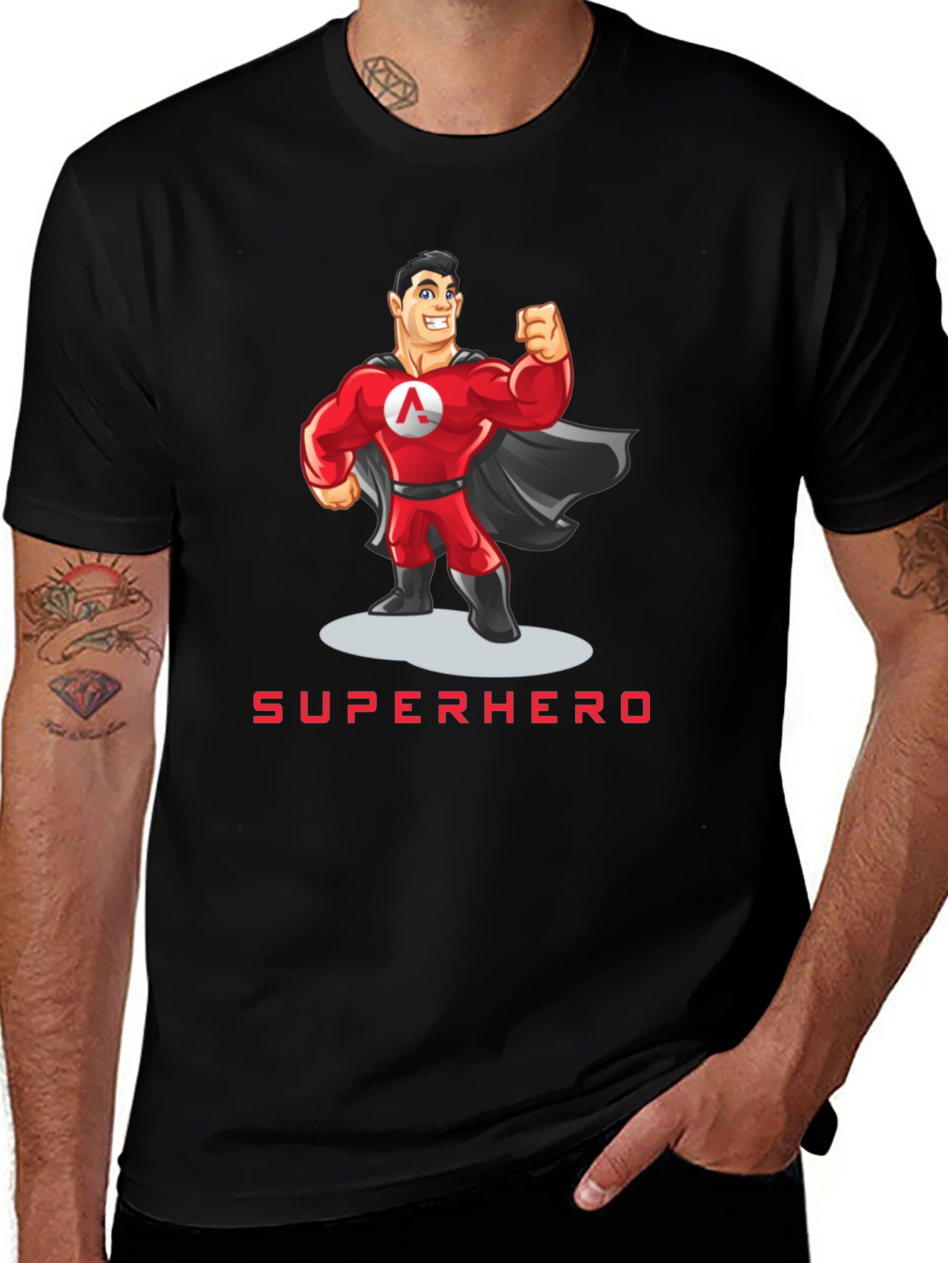 Variant 24 of Superhero Cartoon Graphic T-Shirt